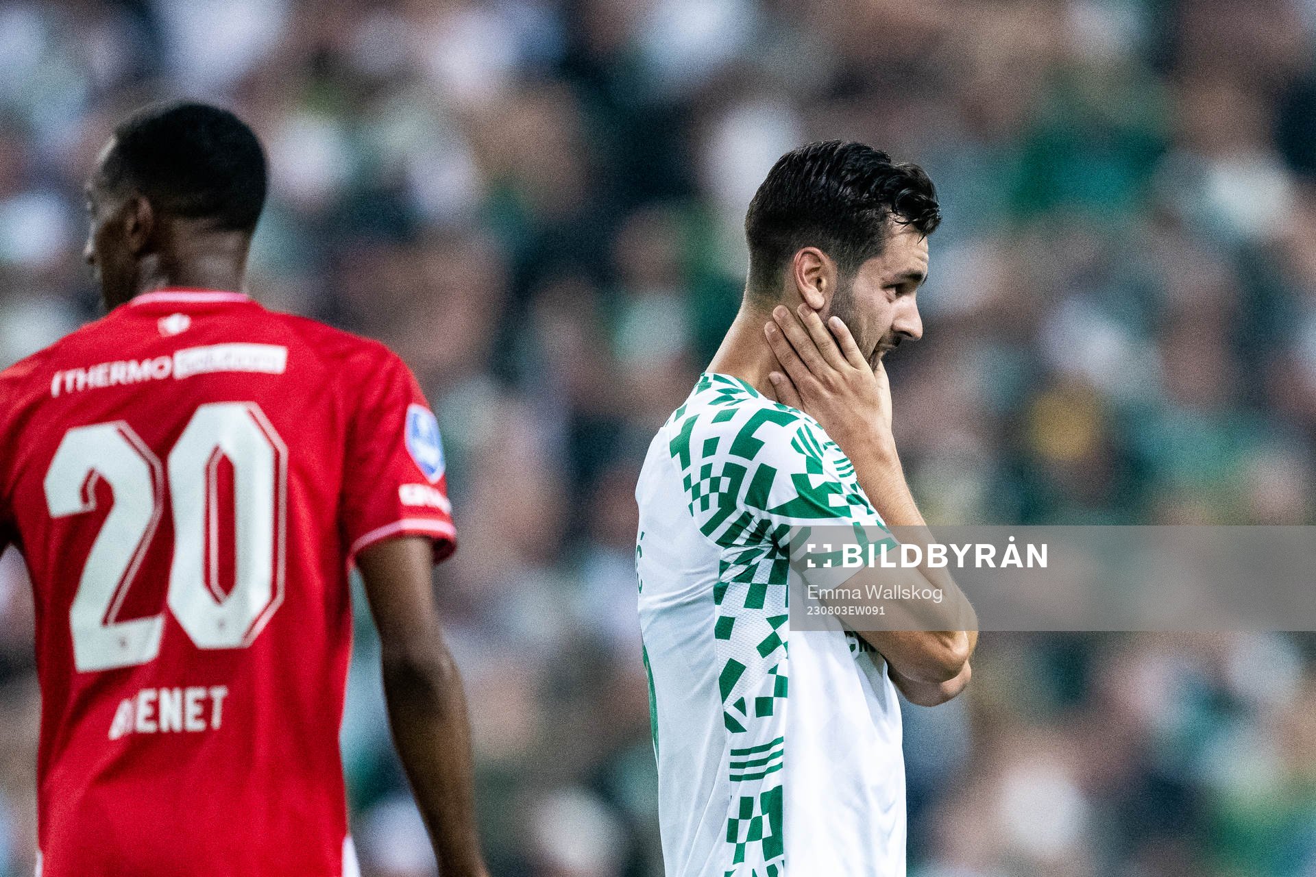 Adi Nalic of Hammarby looks dejected
