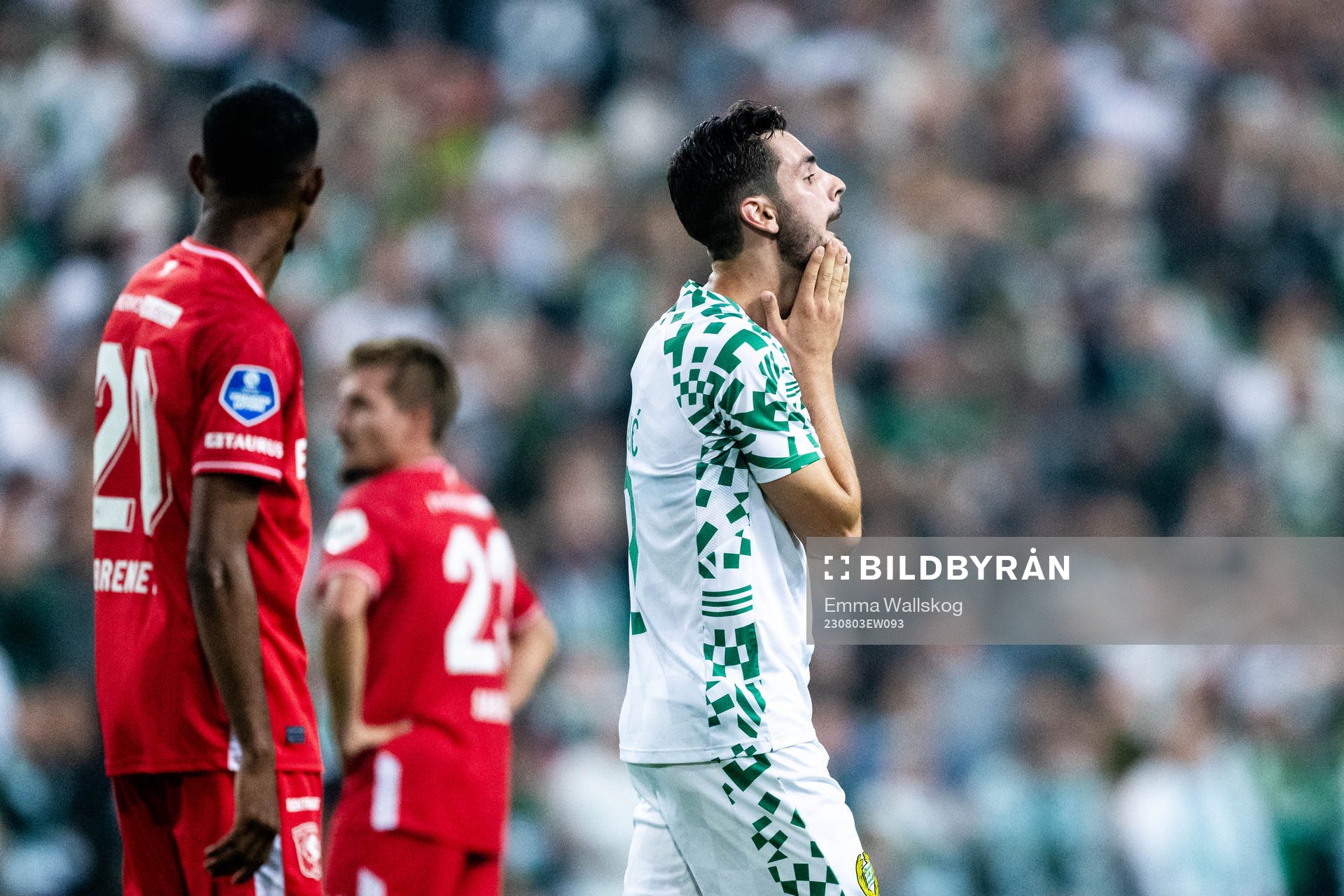 Adi Nalic of Hammarby looks dejected