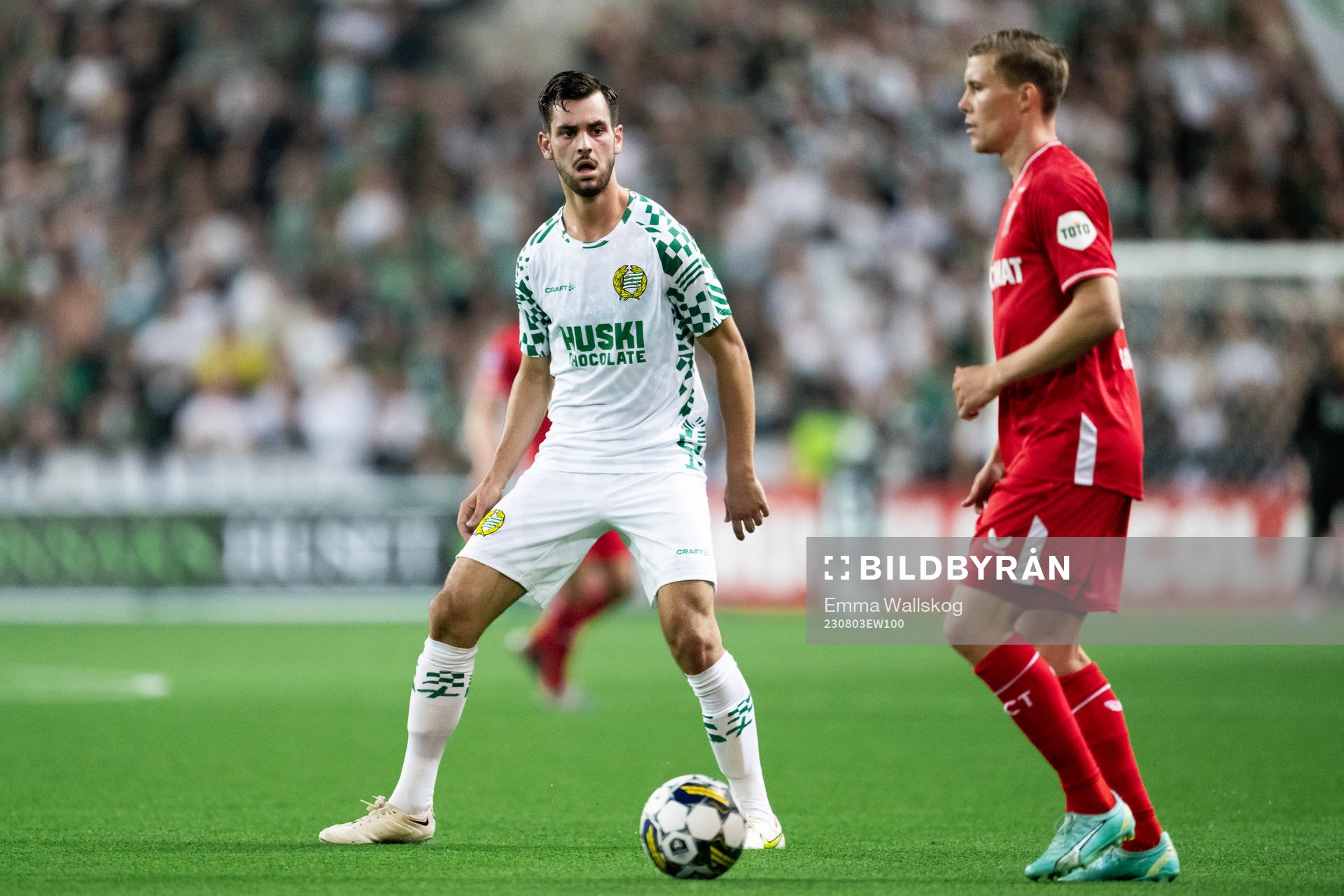 Adi Nalic of Hammarby and Alfons Sampsted of Twente