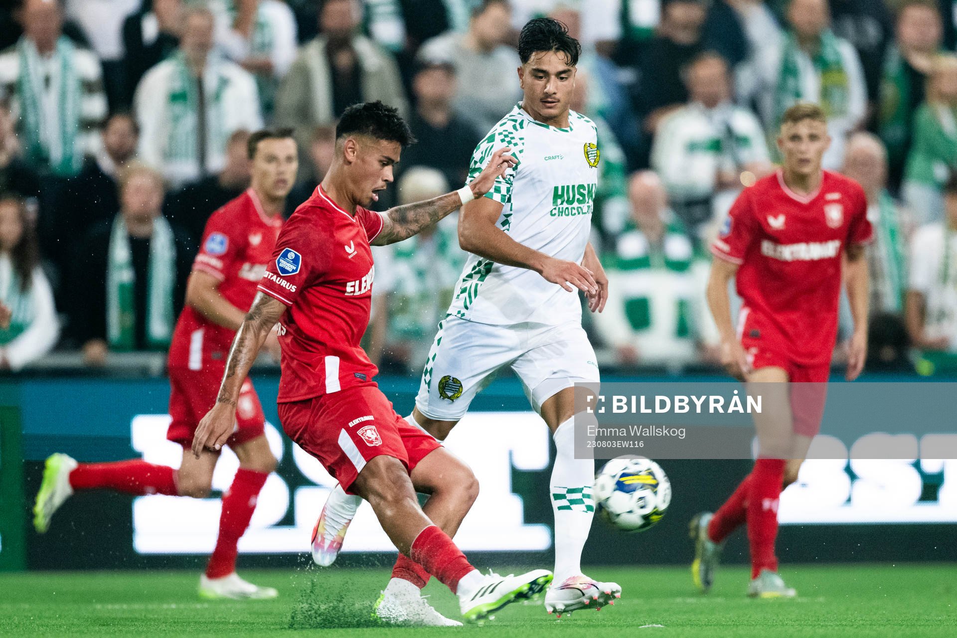 Mees Hilgers of Twente and Jusef Erabi of Hammarby