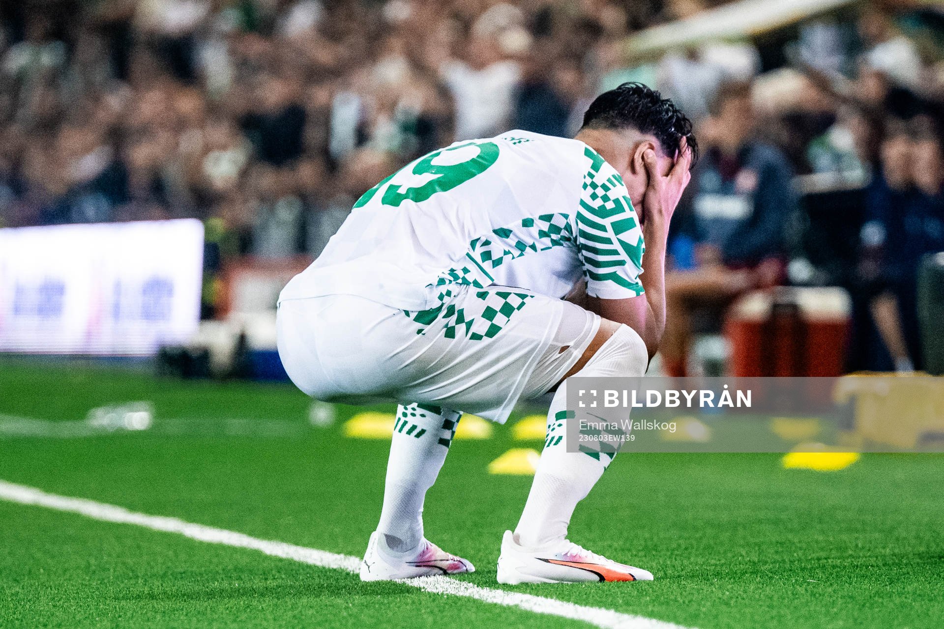 Jusef Erabi of Hammarby looks dejected