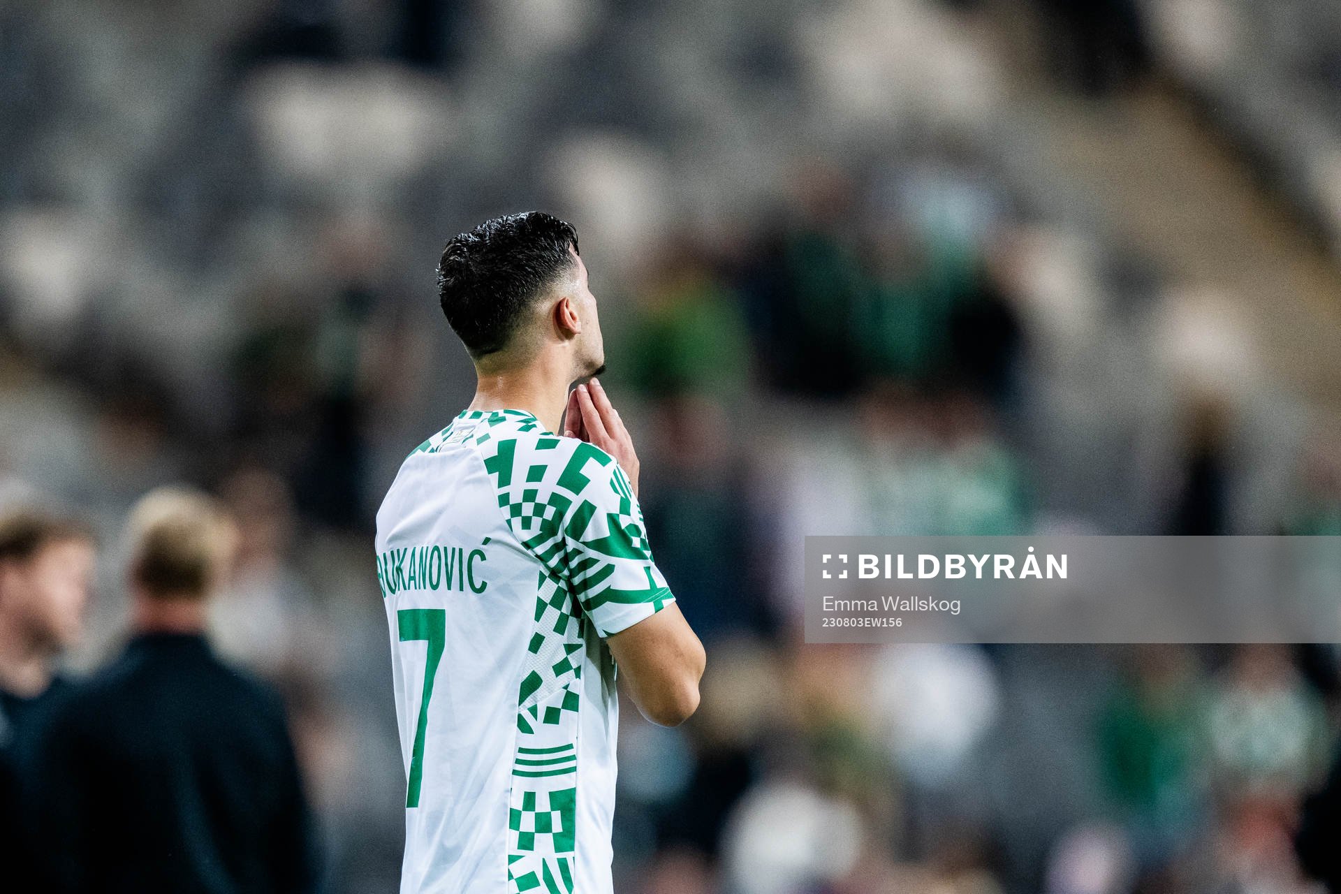 Viktor Djukanovic of Hammarby looks dejected