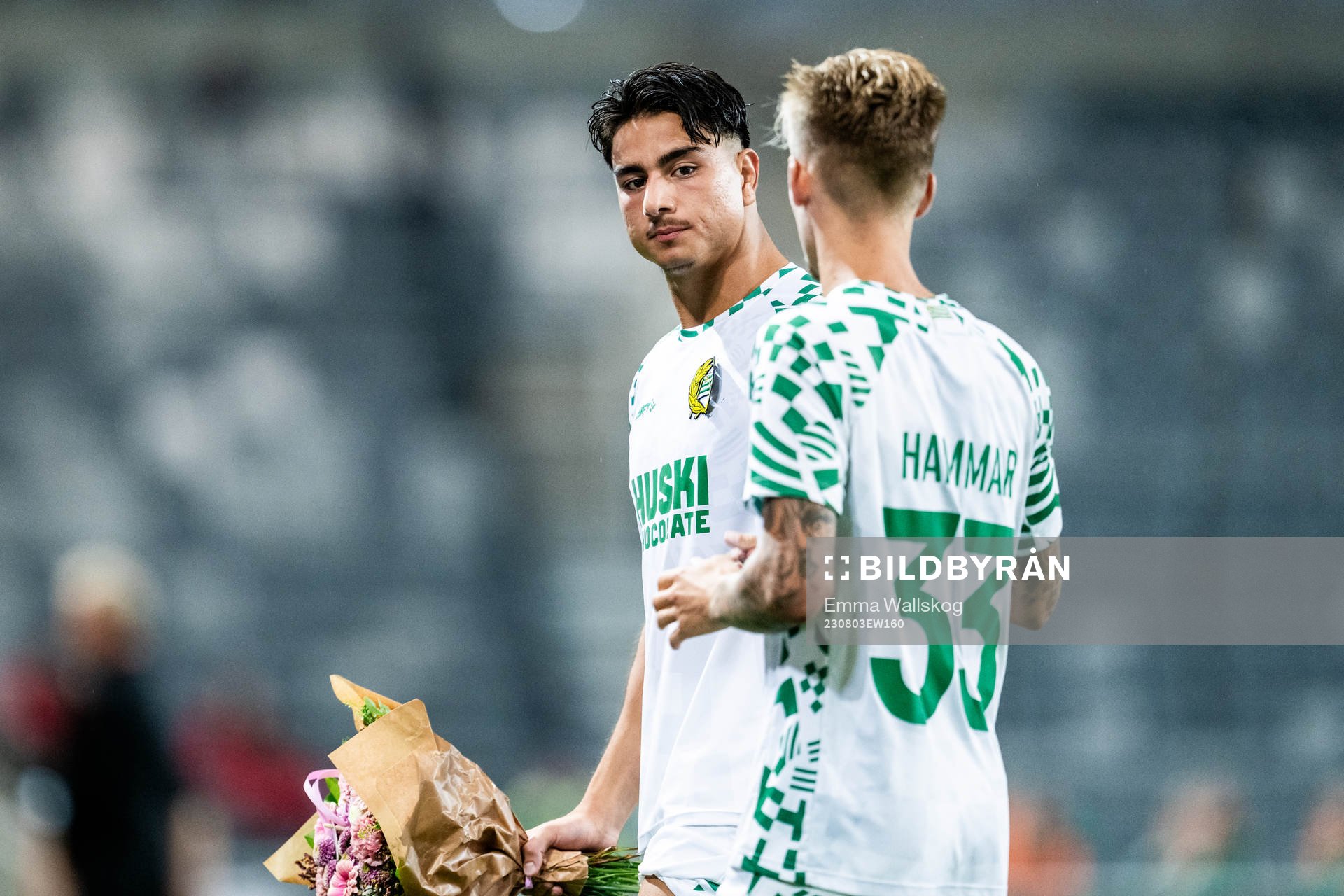 Jusef Erabi and Fredrik Hammar of Hammarby look dejected