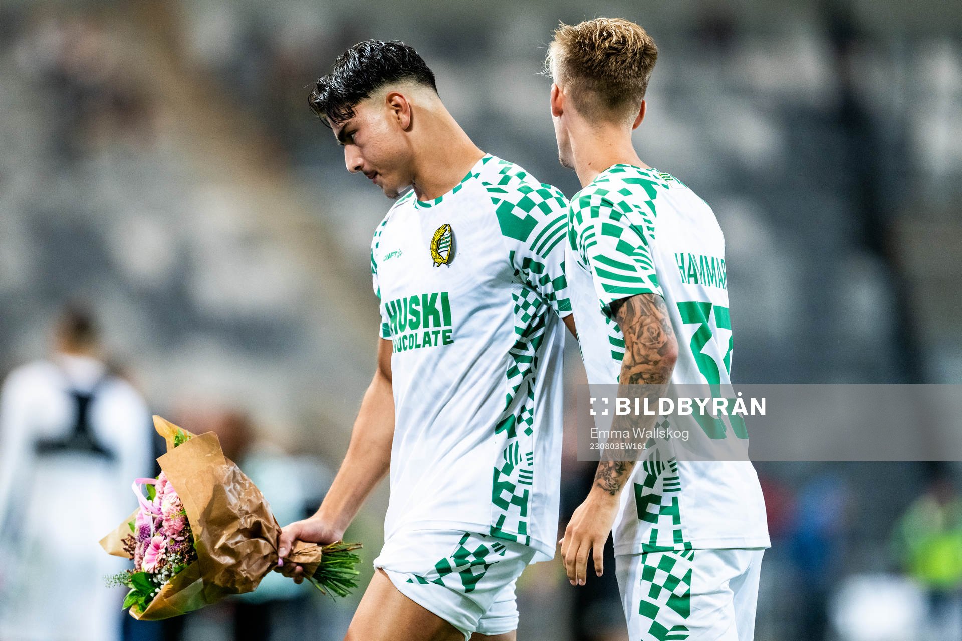 Jusef Erabi and Fredrik Hammar of Hammarby look dejected