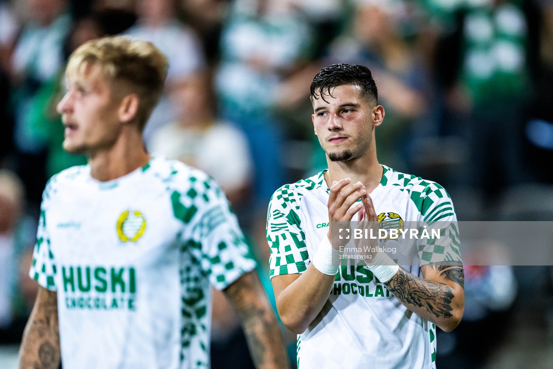 Viktor Djukanovic of Hammarby looks dejected