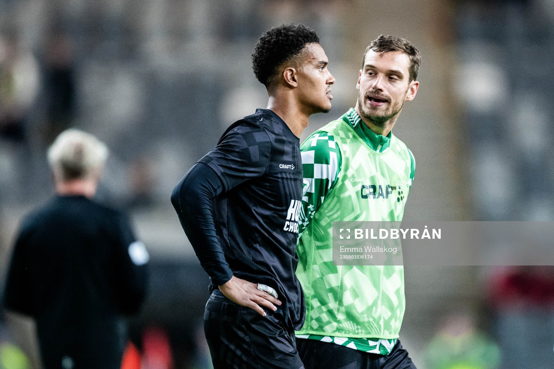 Goalkeeper Oliver Dovin and goalkeeper Davor Blazevic of