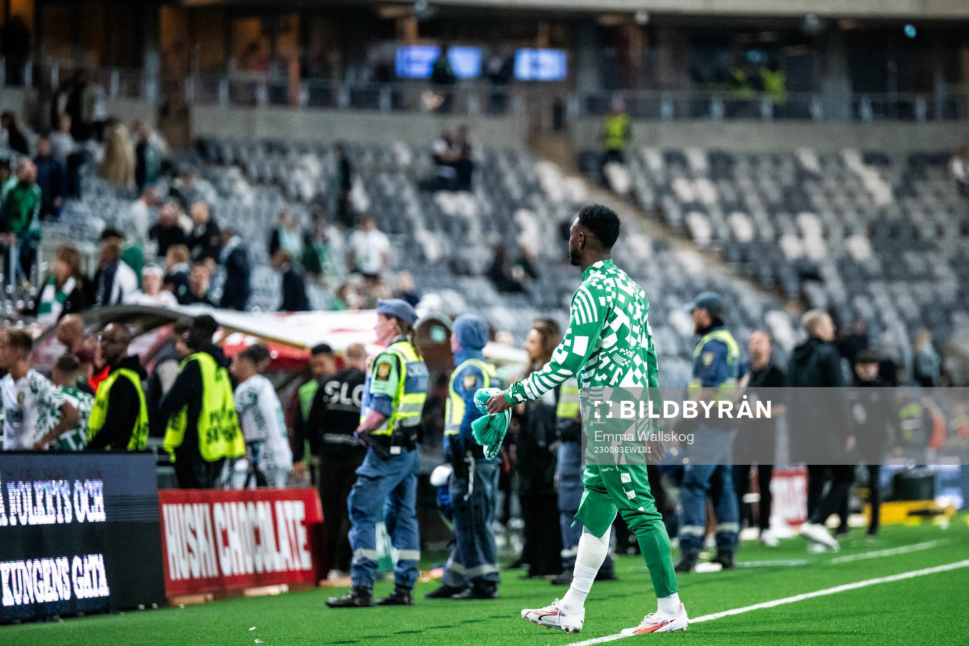 Shaquille Pinas of Hammarby in pain