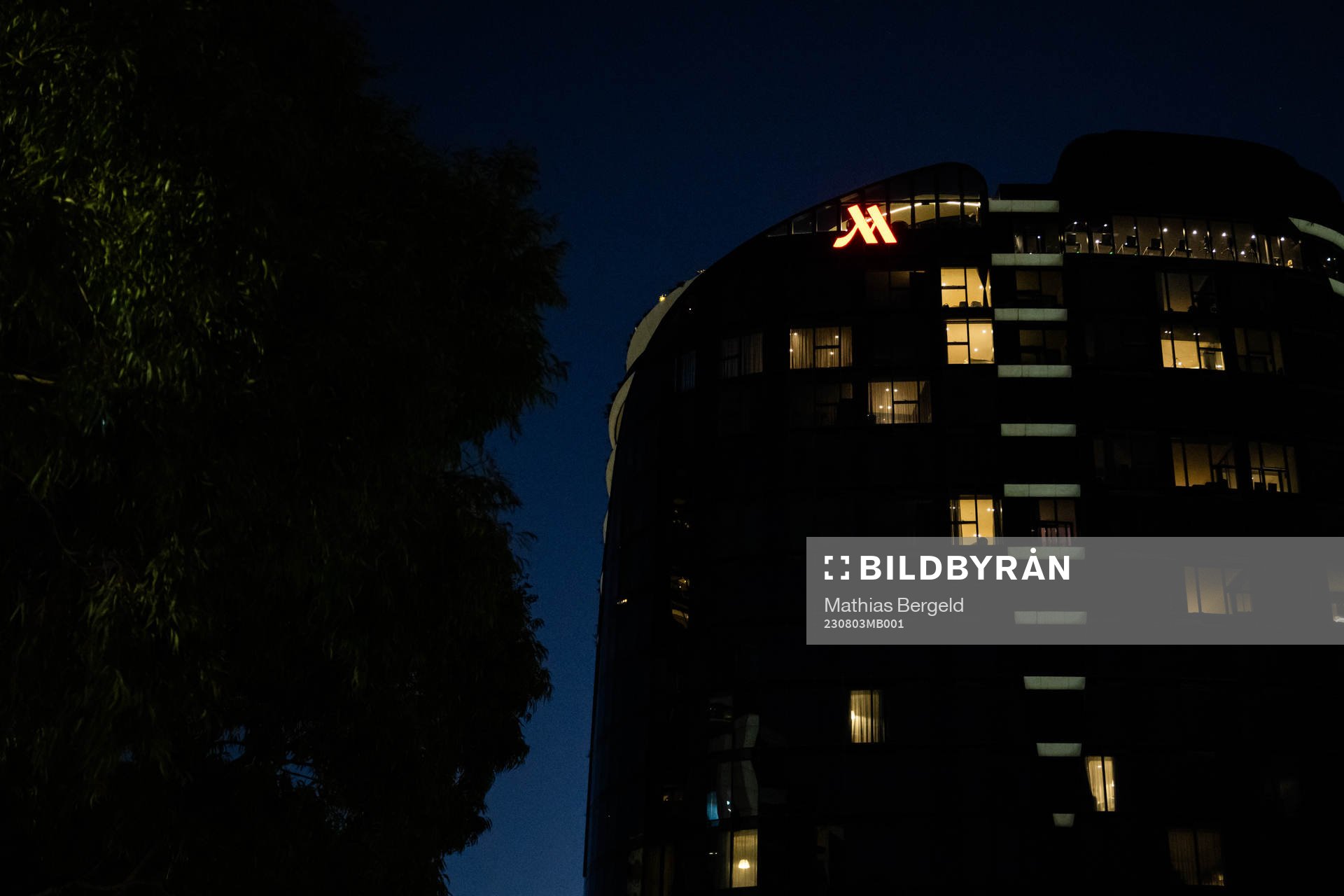 Melbourne Marriott Hotel Docklands, the team hotel of Sweden, during the FIFA Women's World Cup on August 3, 2023 in Melbourne.