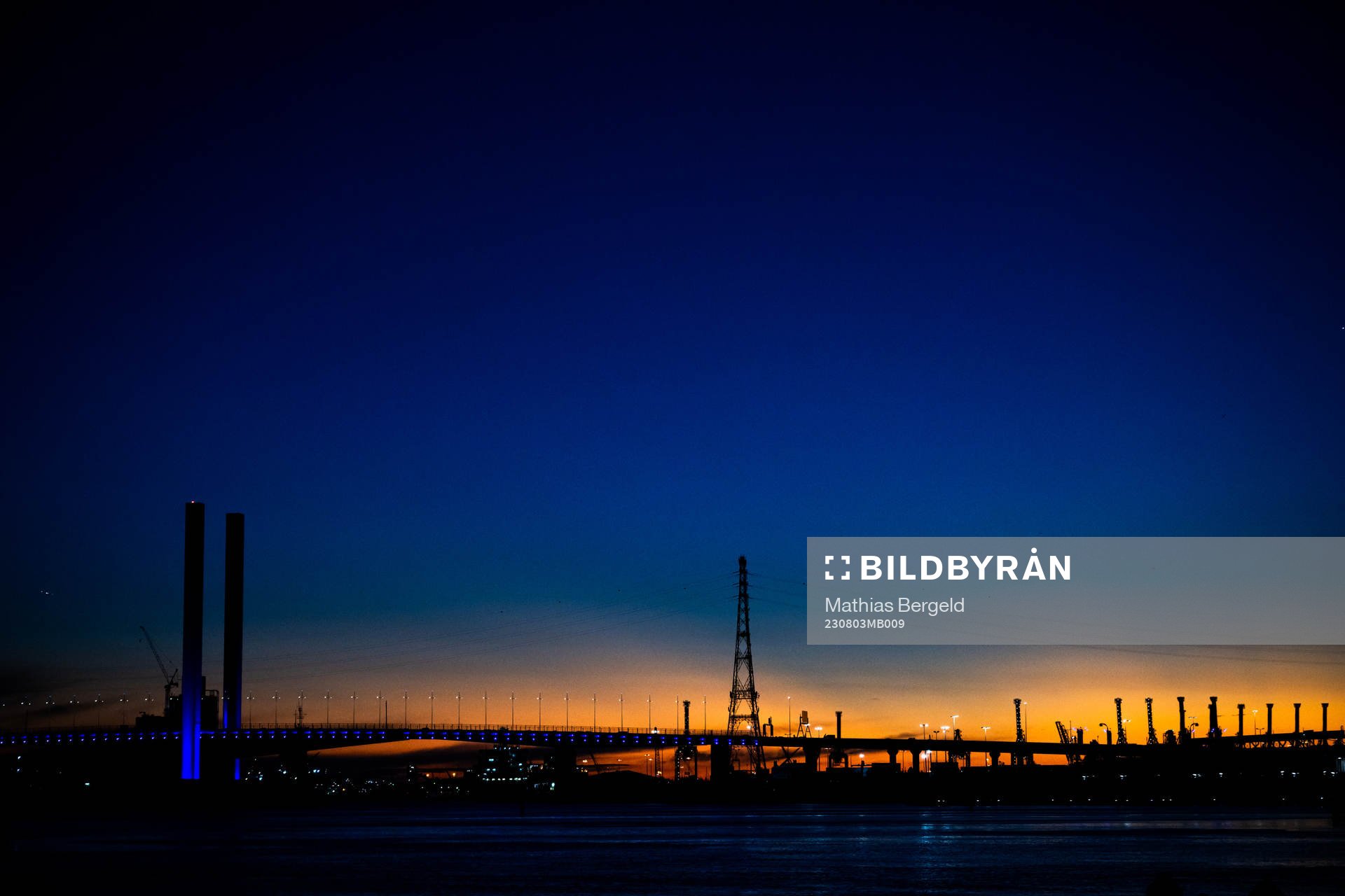 View of Bolte Bridge at sunset