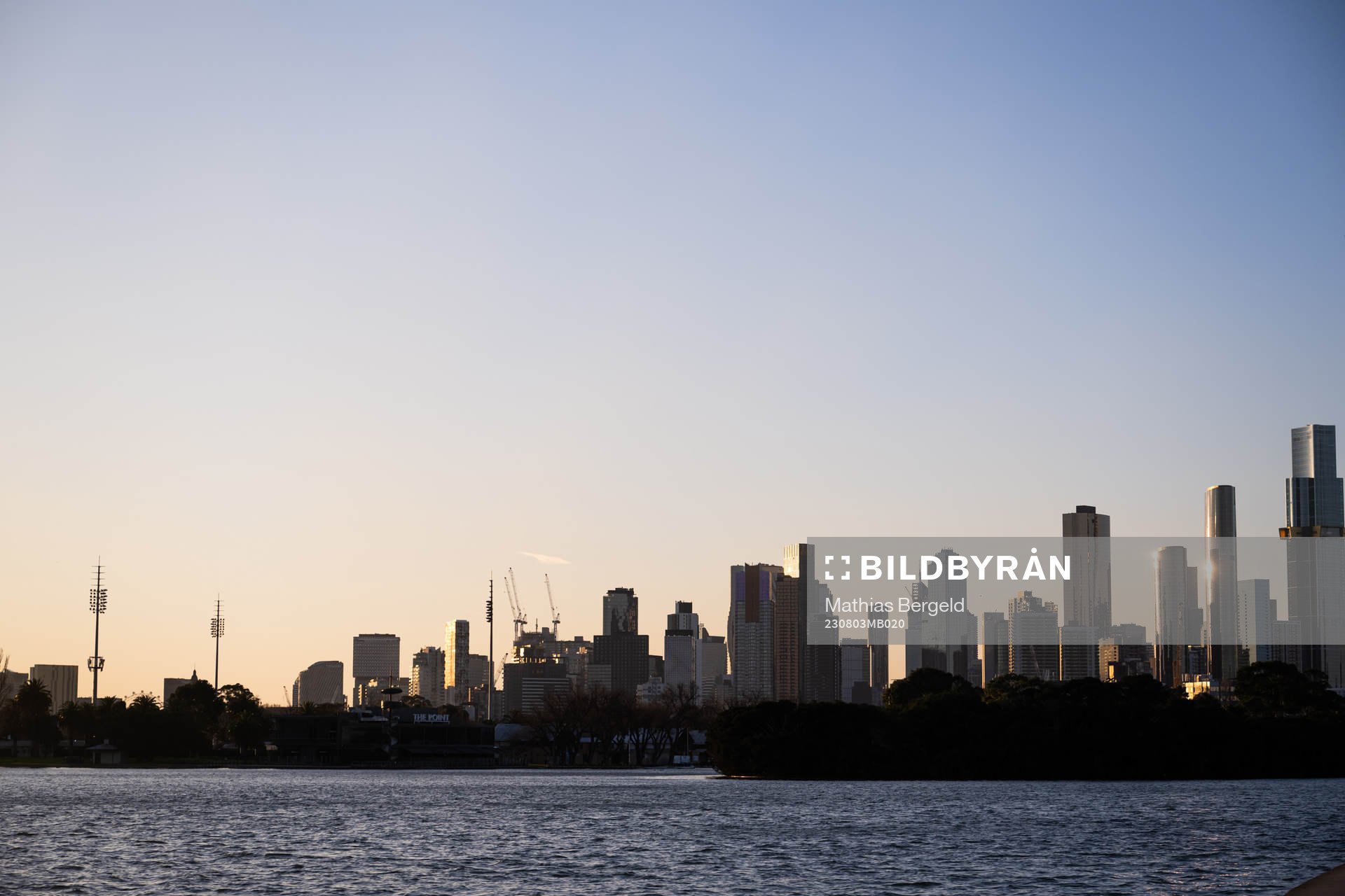 The citys skyline as seen from Albert Park