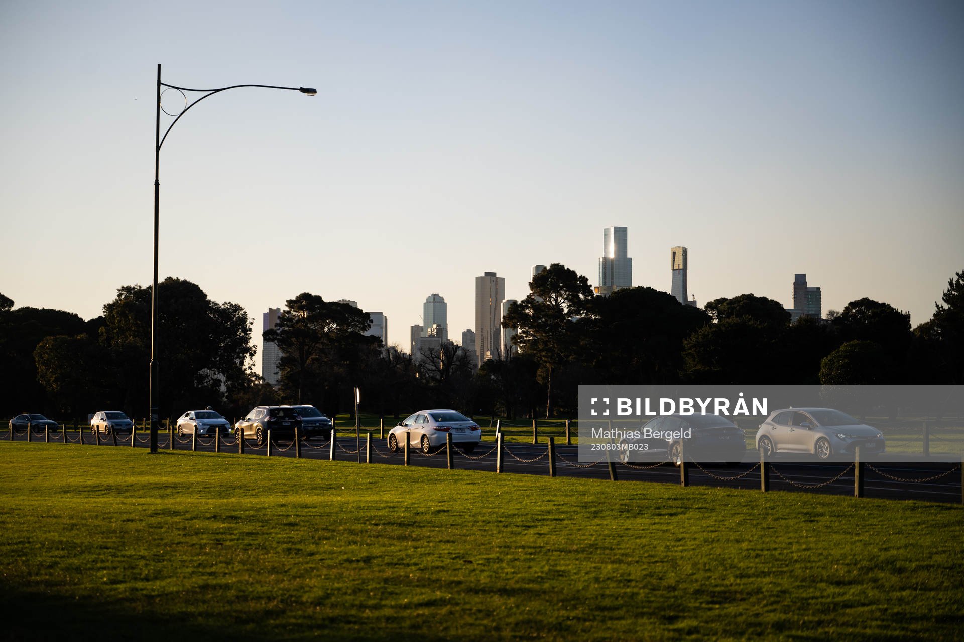 The citys skyline as seen from Albert Park