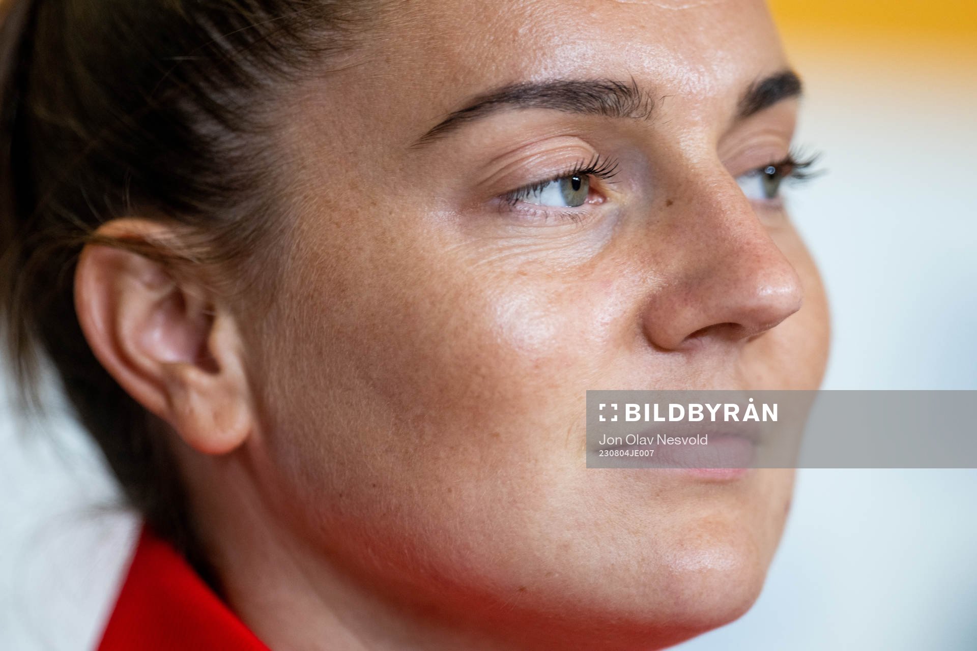 Vilde Bøe Risa of Norway at a press conference
