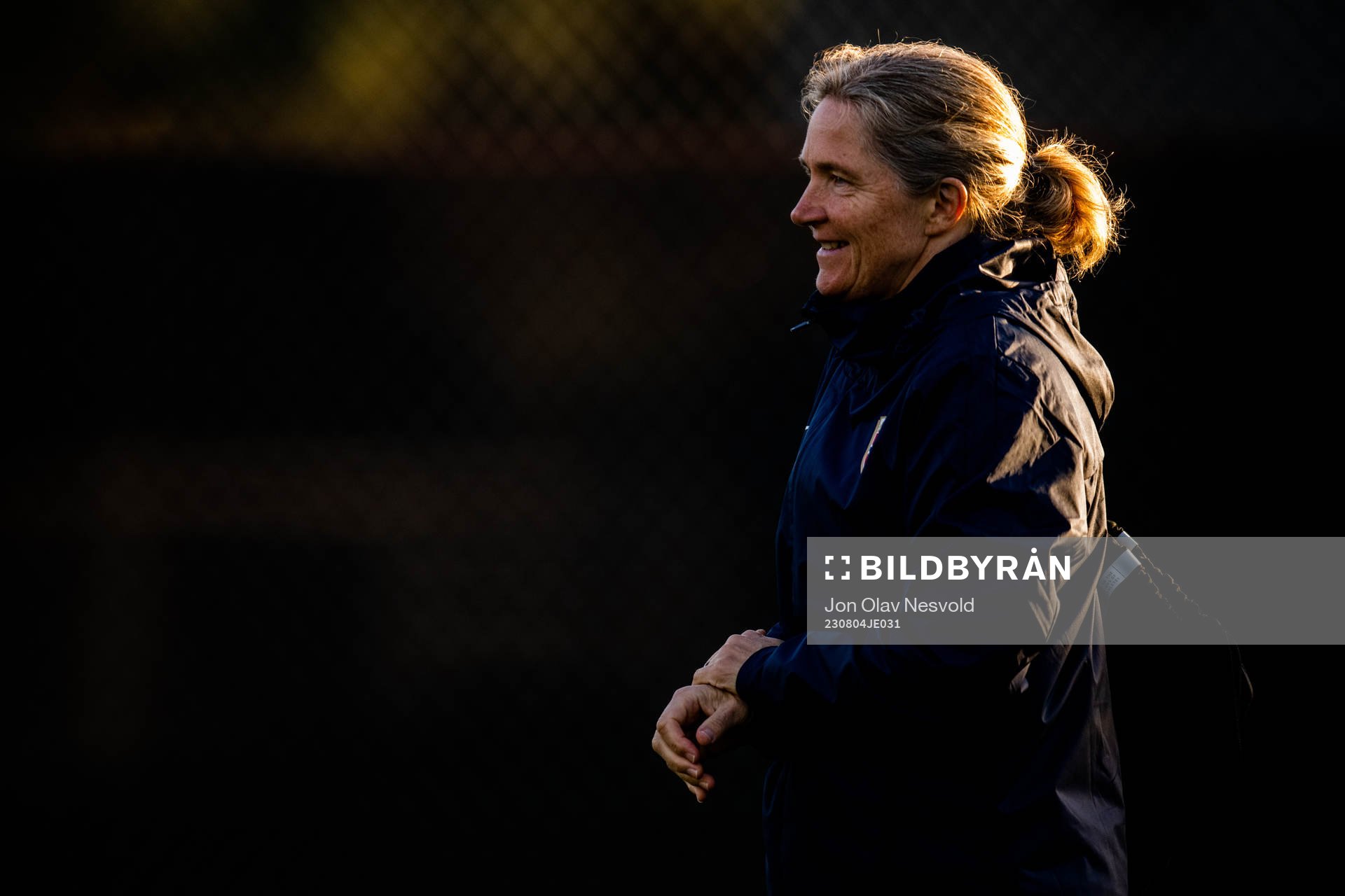 Head coach Hege Riise of Norway at a training session