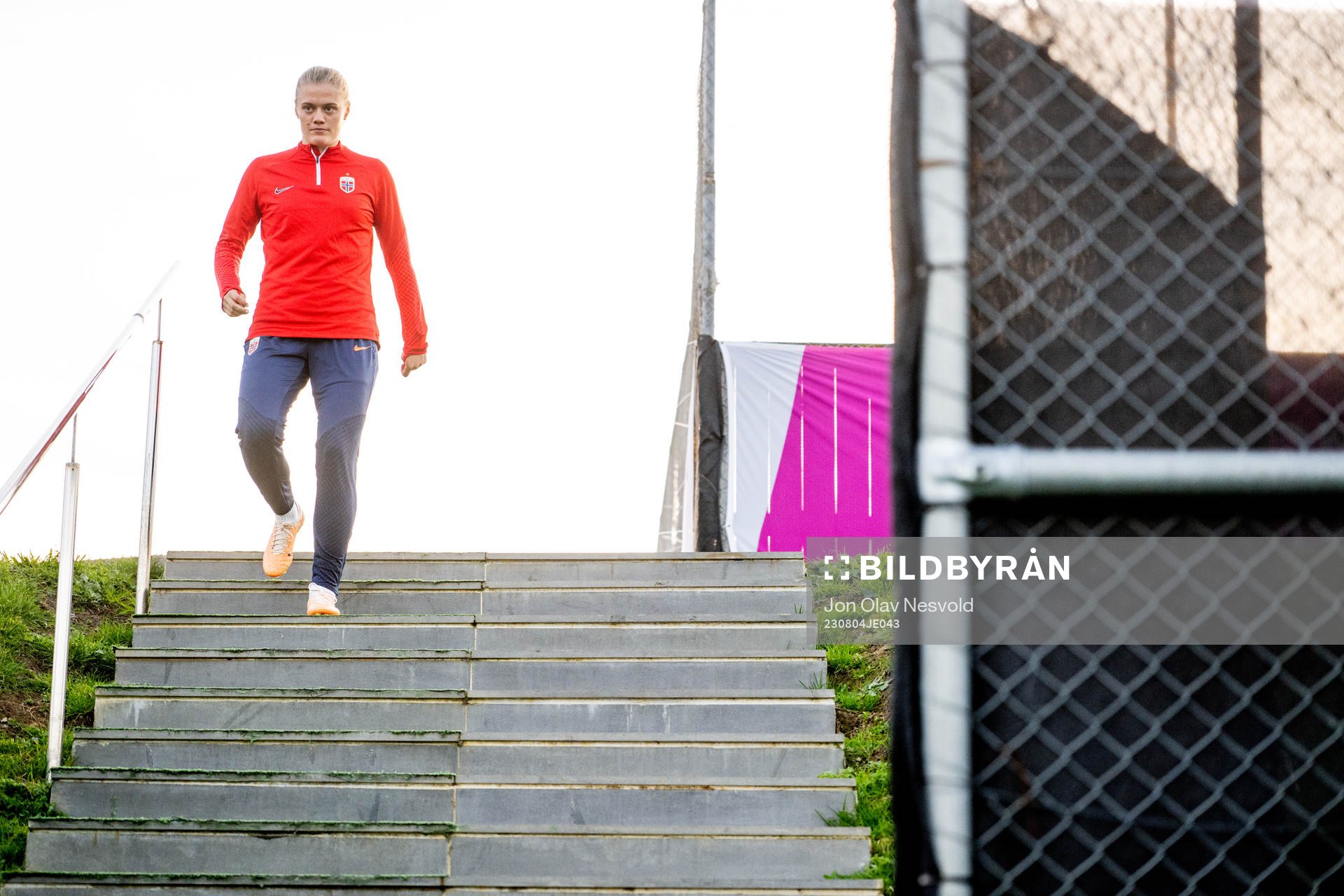 Mathilde Harviken of Norway at a training session