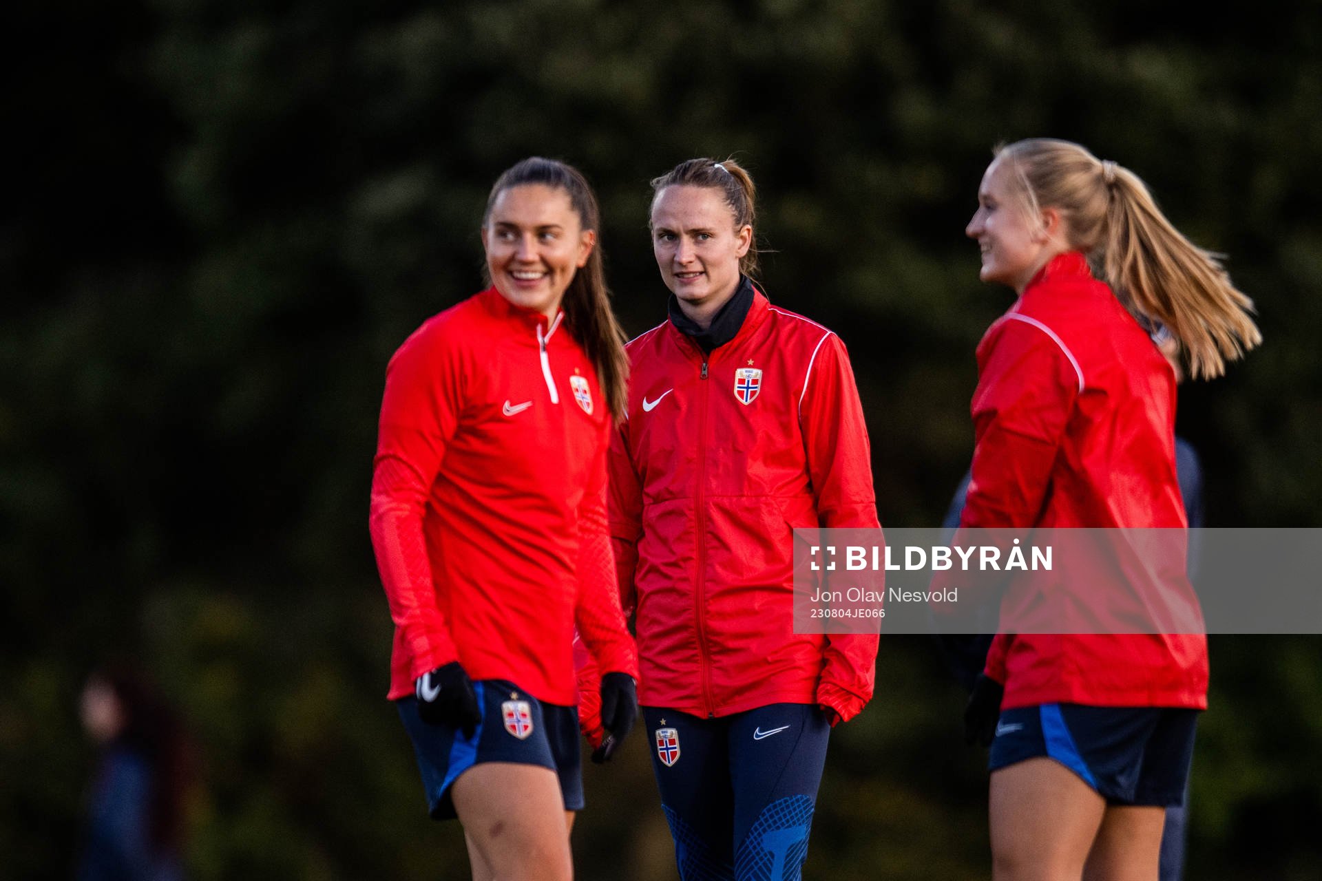 Vilde Bøe Risa and Caroline Graham Hansen of Norway at a