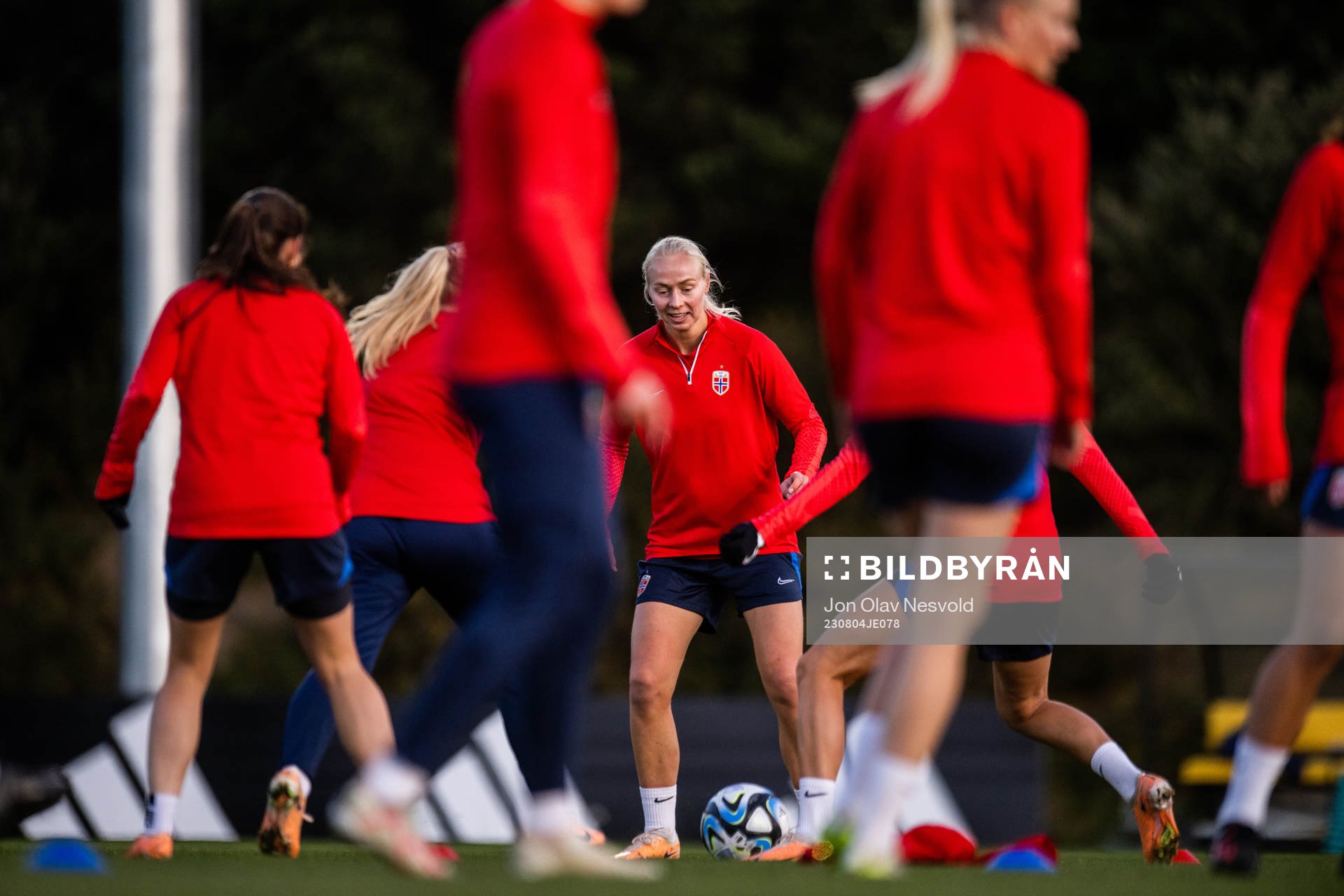 Sara Hørte of Norway at a training session during the FIFA Women's World Cup on August 4, 2023 in Wellington.