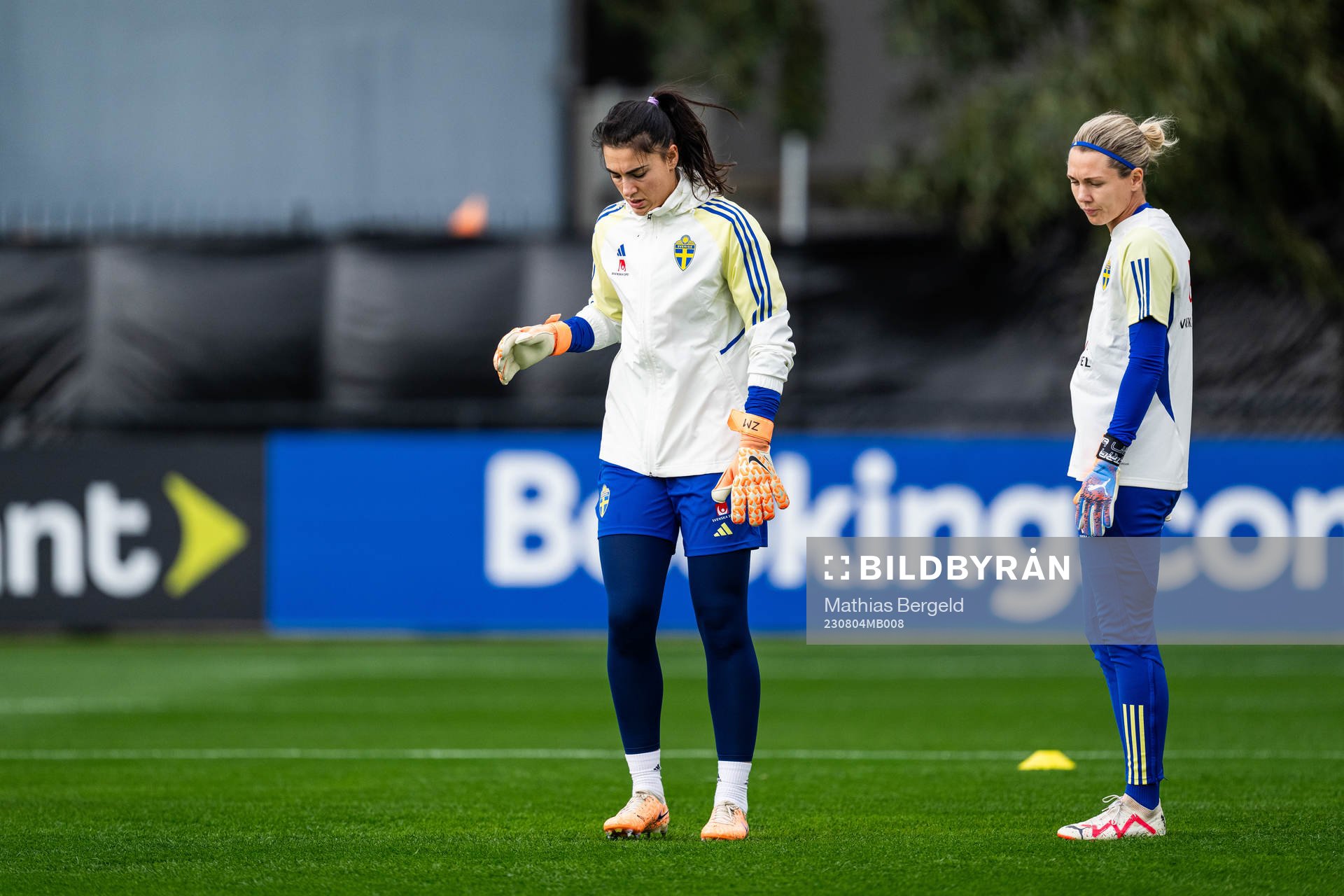 Goalkeeper Zecira Musovic of the Swedish women's national