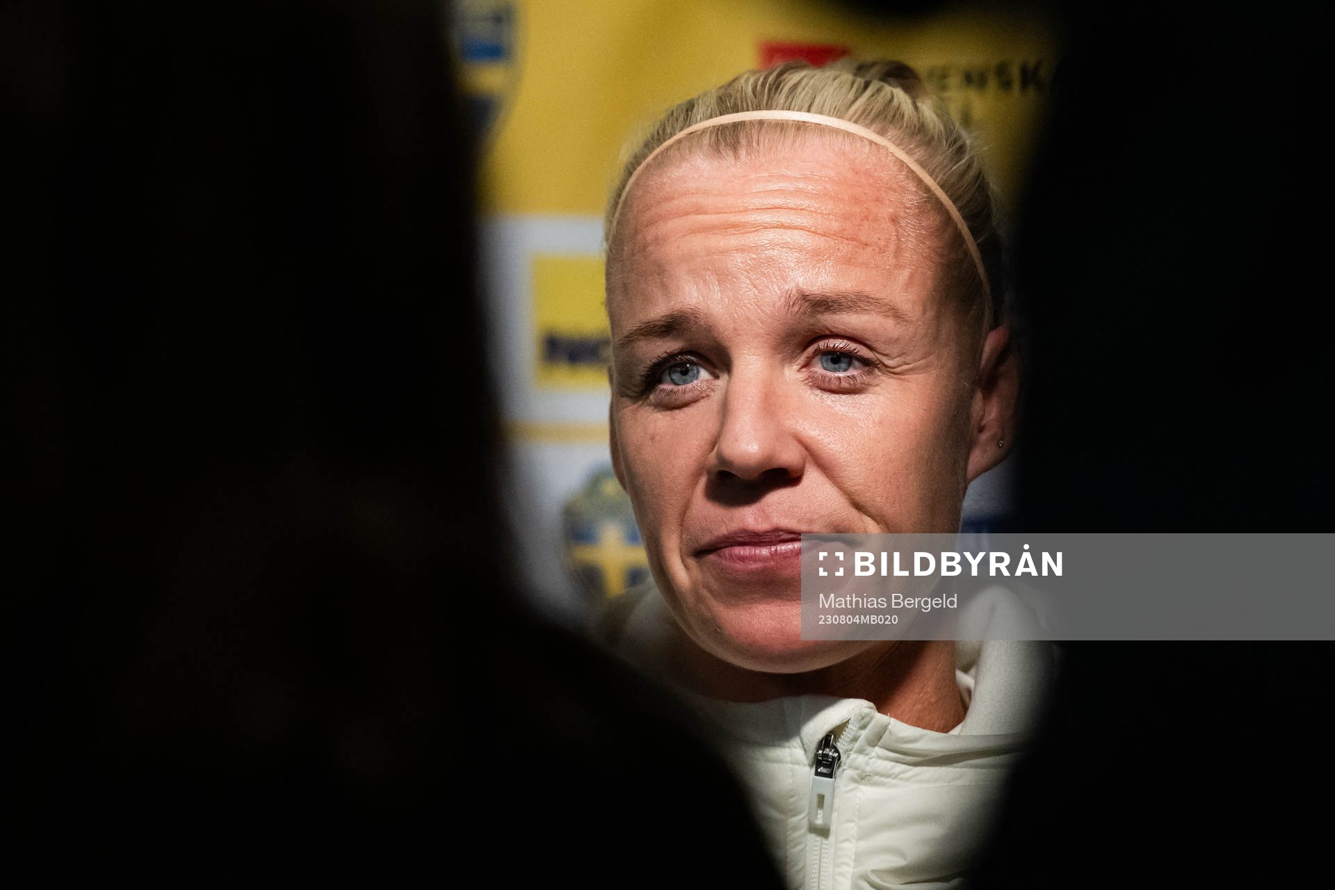of the Swedish women's national football team at a press