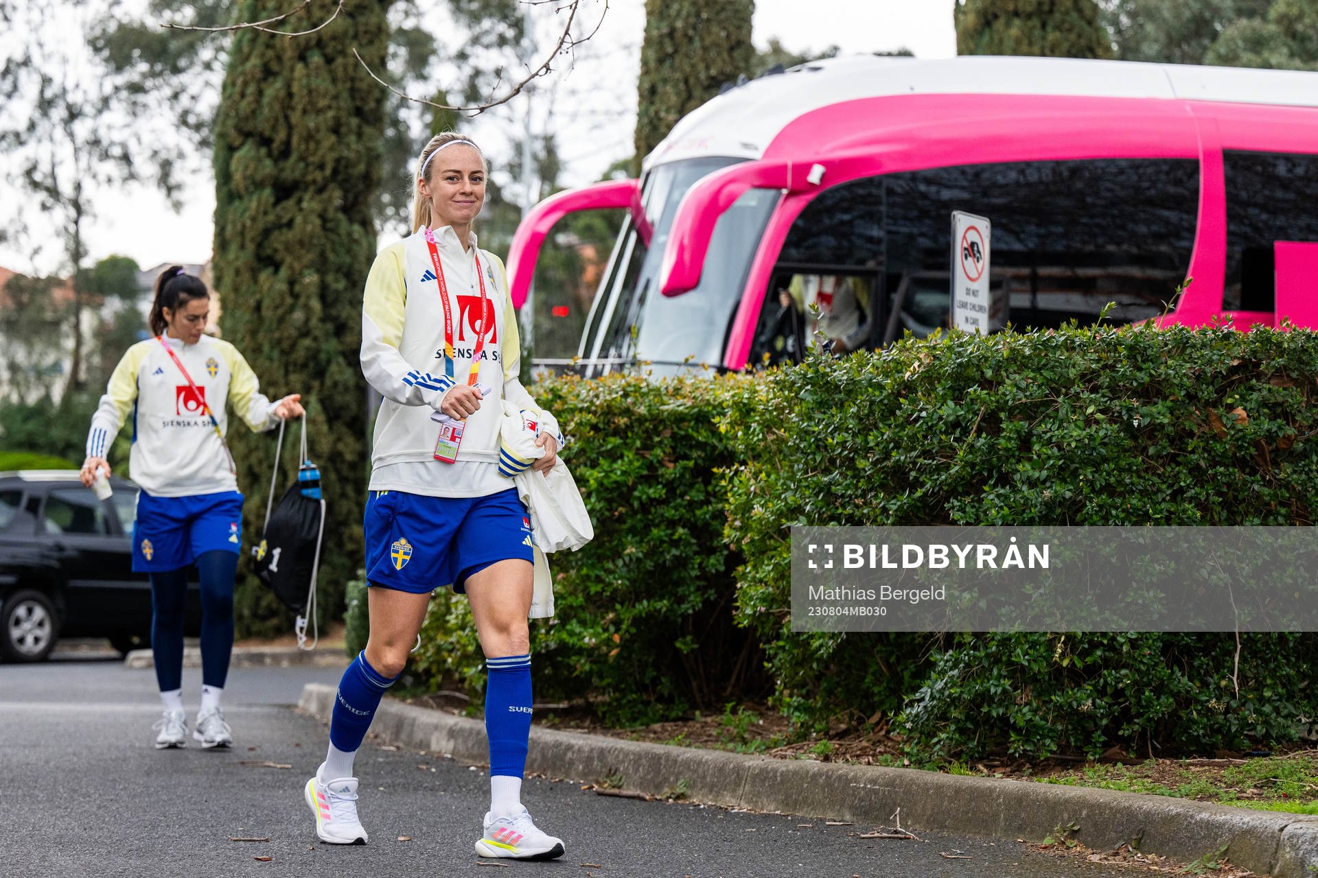 Goalkeeper Zecira Musovic and Amanda Ilestedt of the