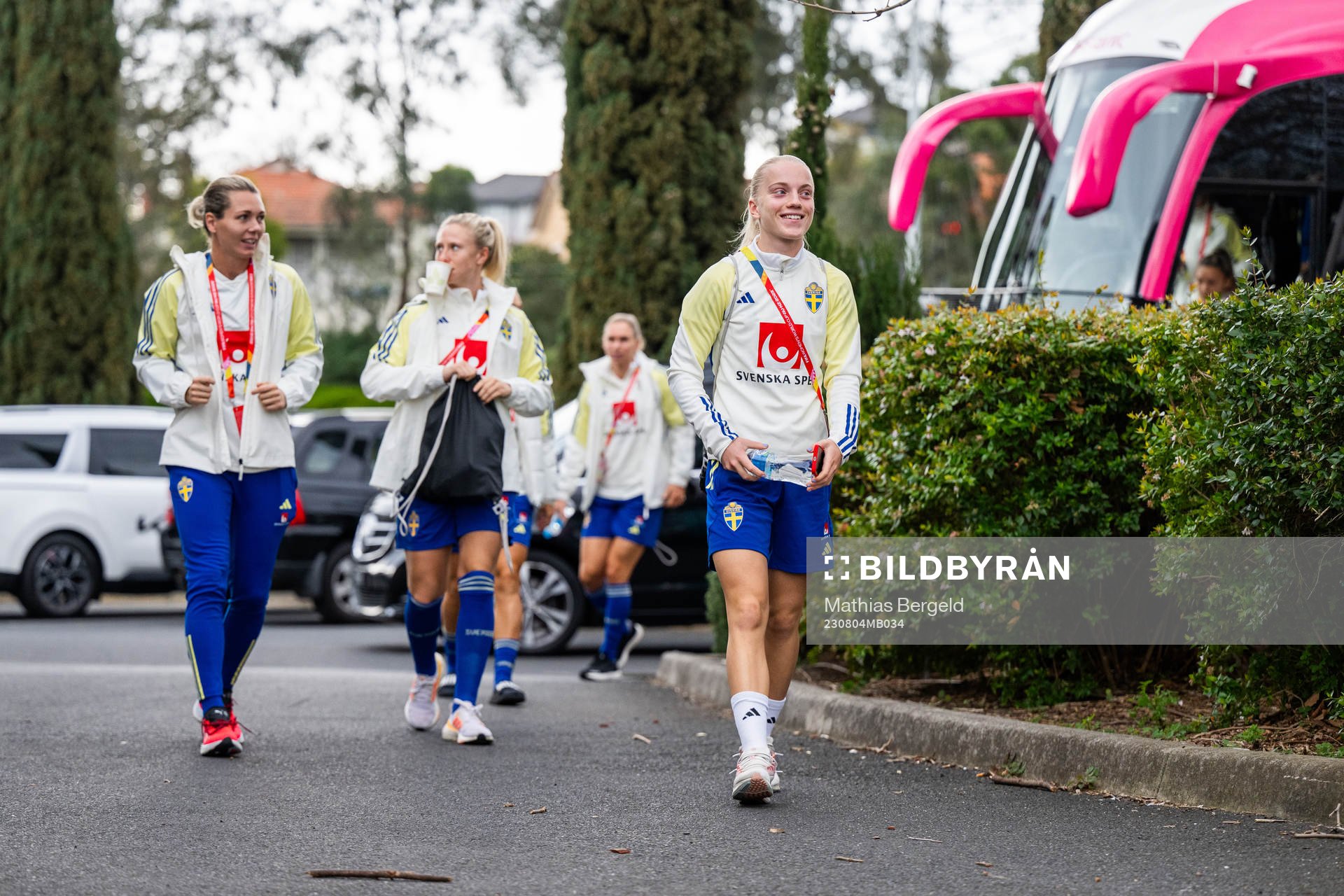 Goalkeeper Jennifer Falk, Rebecka Blomqvist and Anna