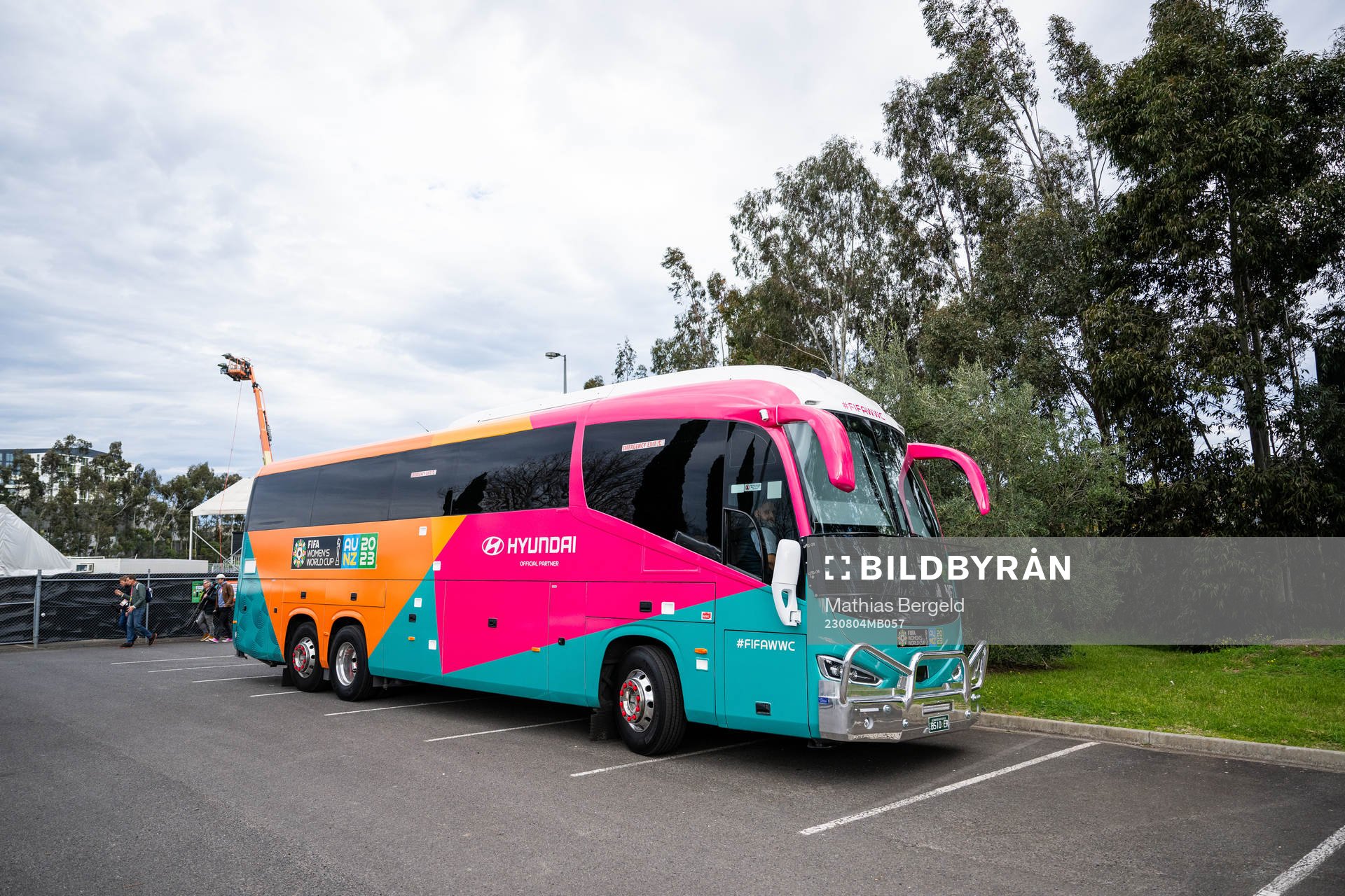 The team bus of the Swedish women's national football team