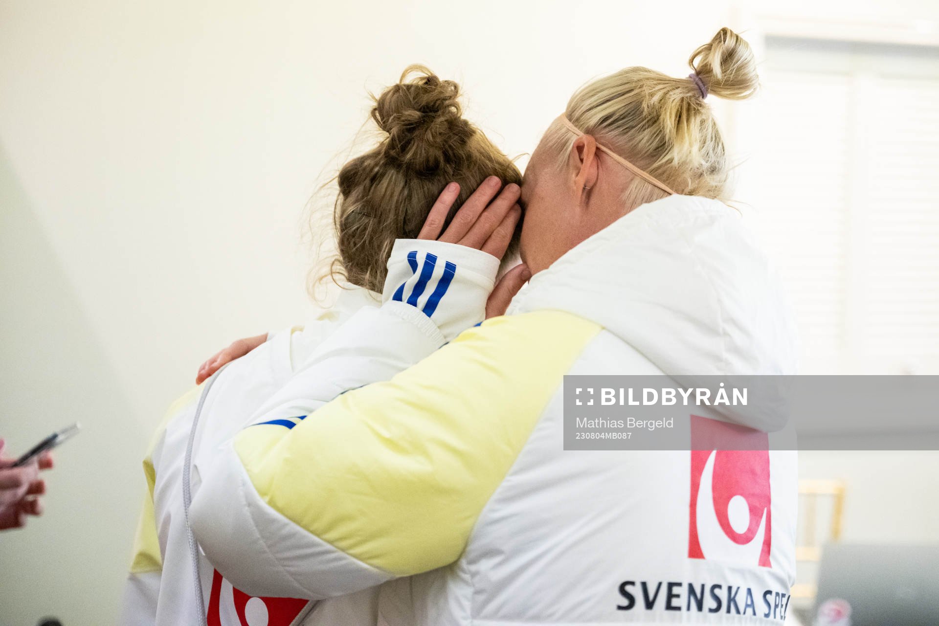 Filippa Angeldahl and Caroline Seger of the Swedish women's