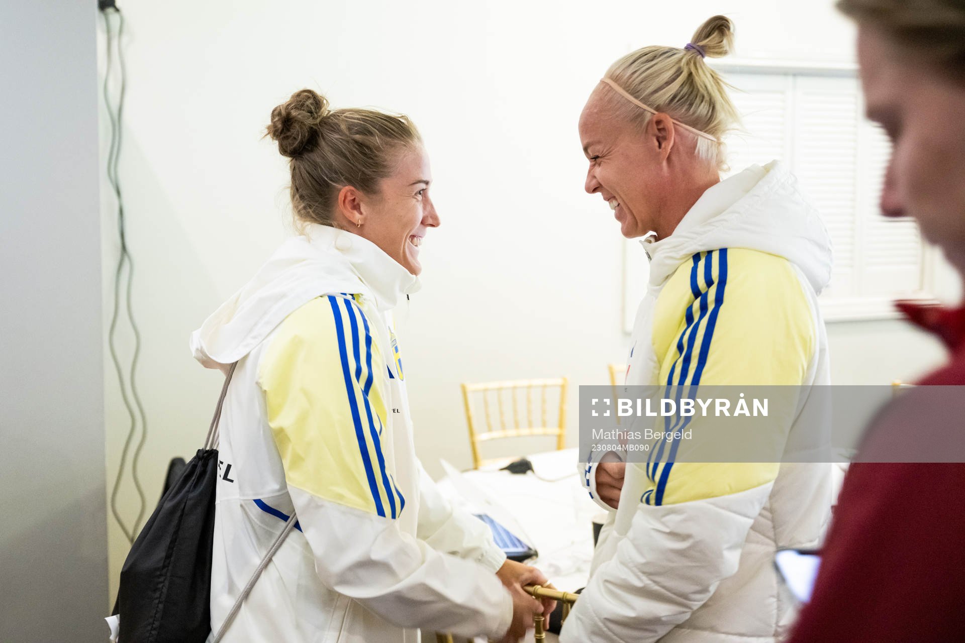 Filippa Angeldahl and Caroline Seger of the Swedish women's