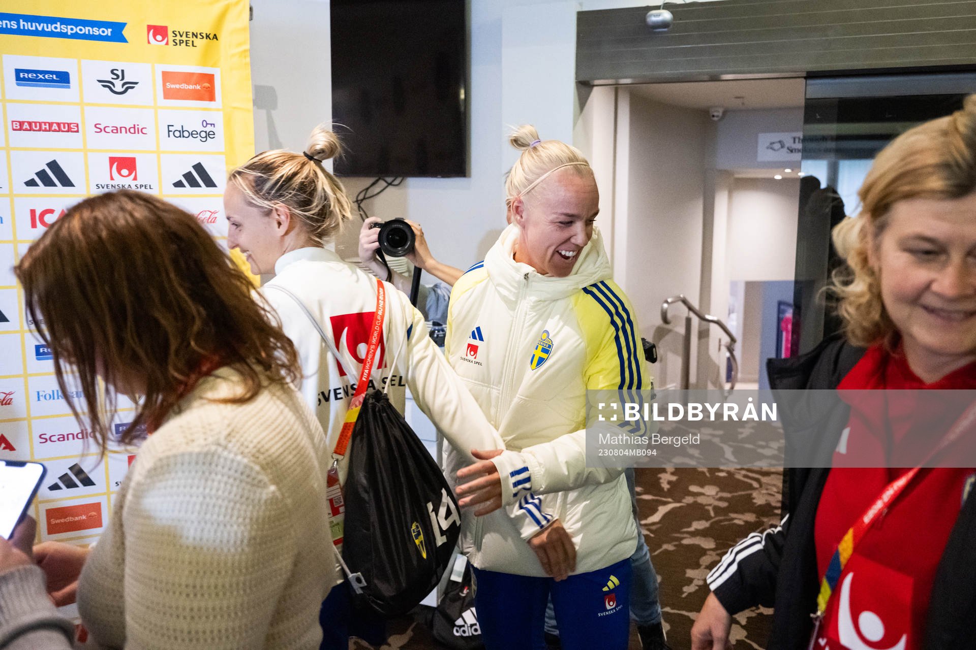 Nathalie Björn and Caroline Seger of the Swedish women's