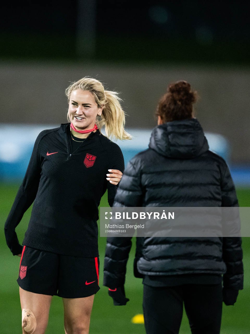 Lindsey Horan at a training session with the women's