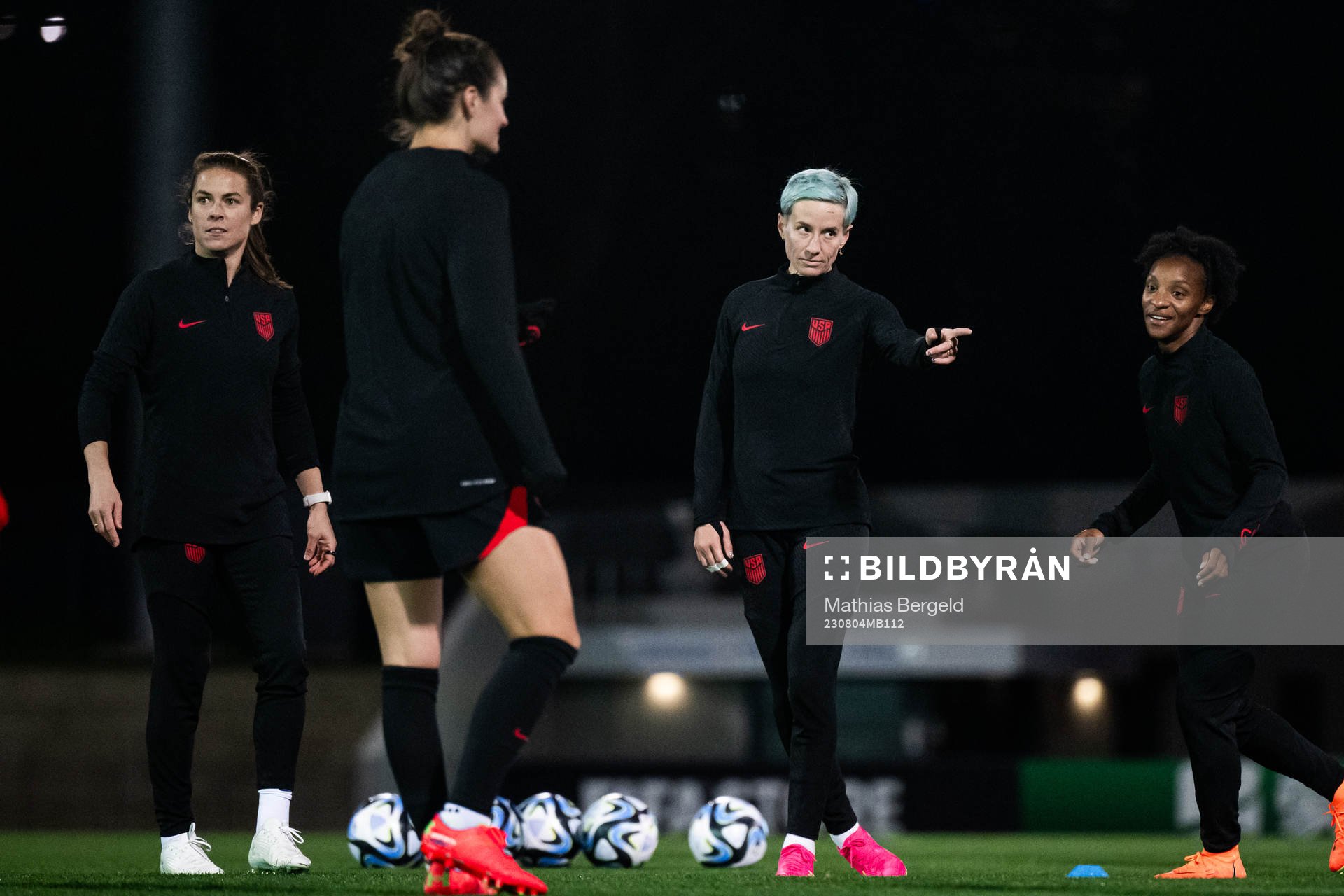 Megan Rapinoe at a training session with the women's