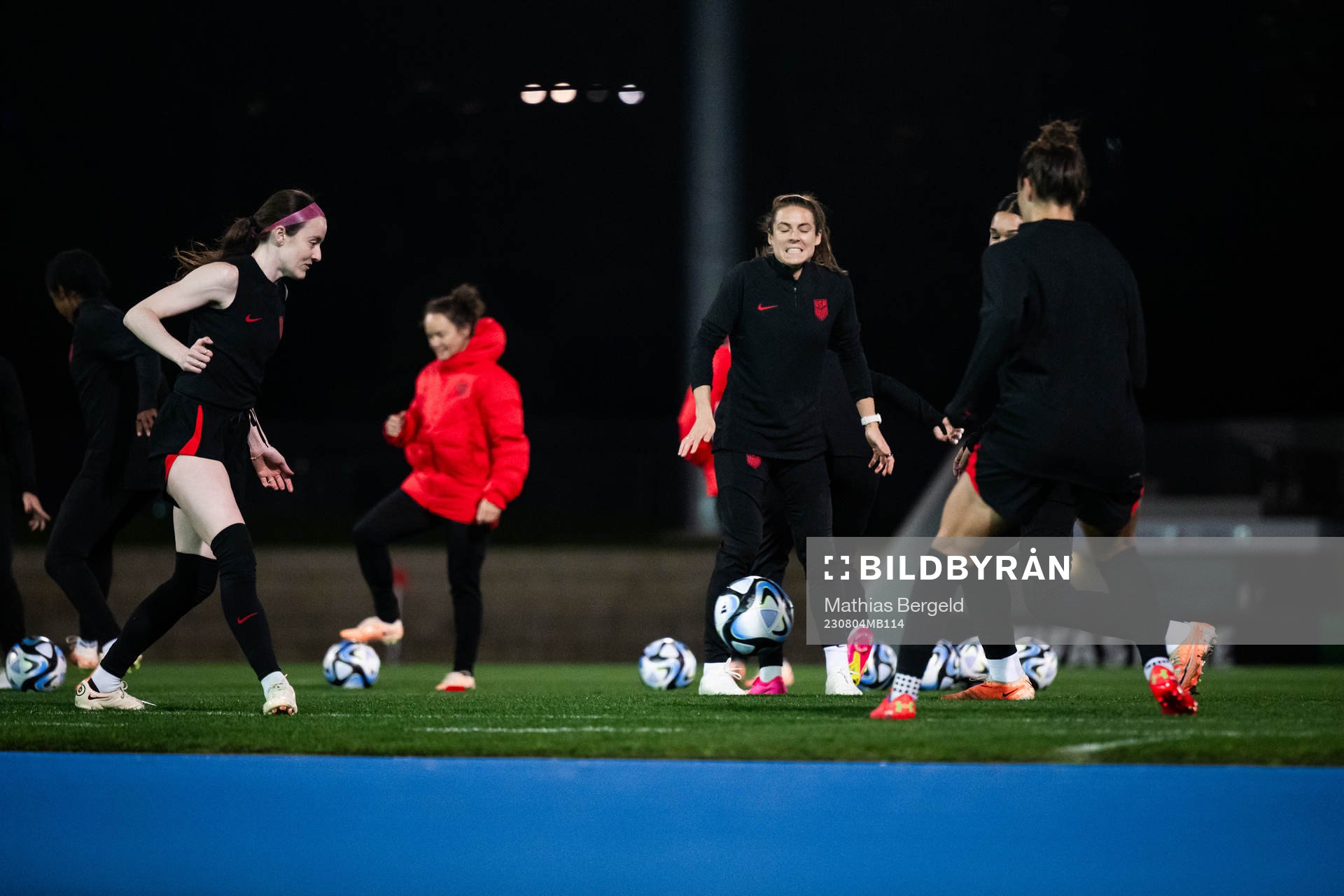 Rose Lavelle at a training session with the women's