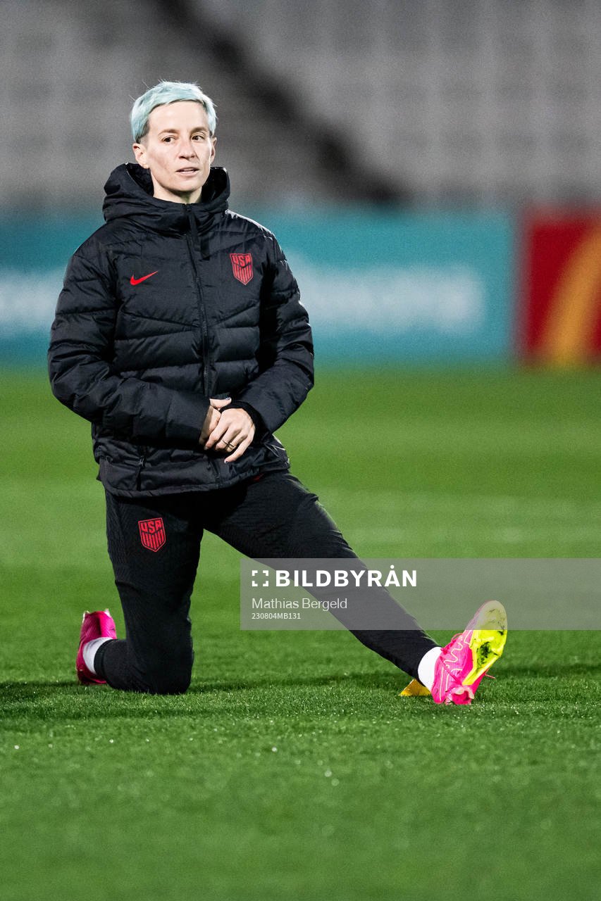 Megan Rapinoe at a training session with the women's