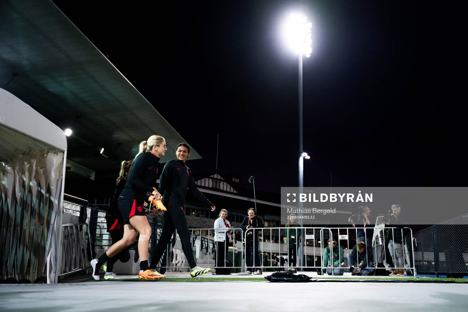 Lindsey Horan at a training session with the women's national football team of USA during the FIFA Women's World Cup on August 4, 2023 in Melbourne.