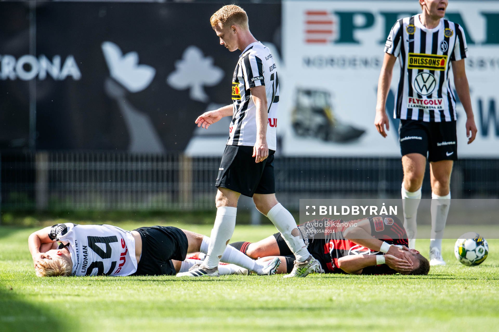Landskronas Emil Lindman och Östersunds Mykola Musolitin