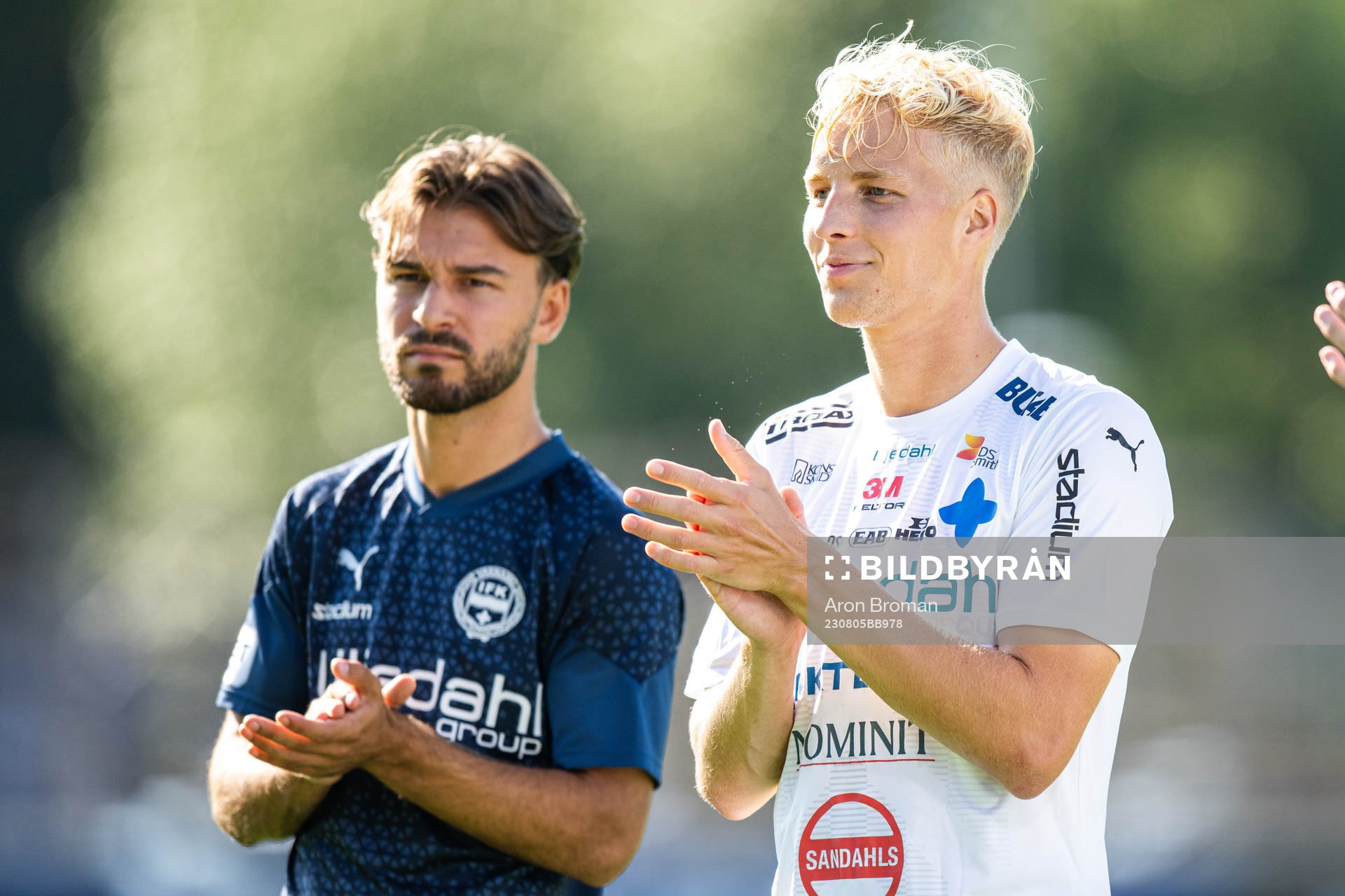Värnamos Edvin Becirovic och Hampus Näsström jublar