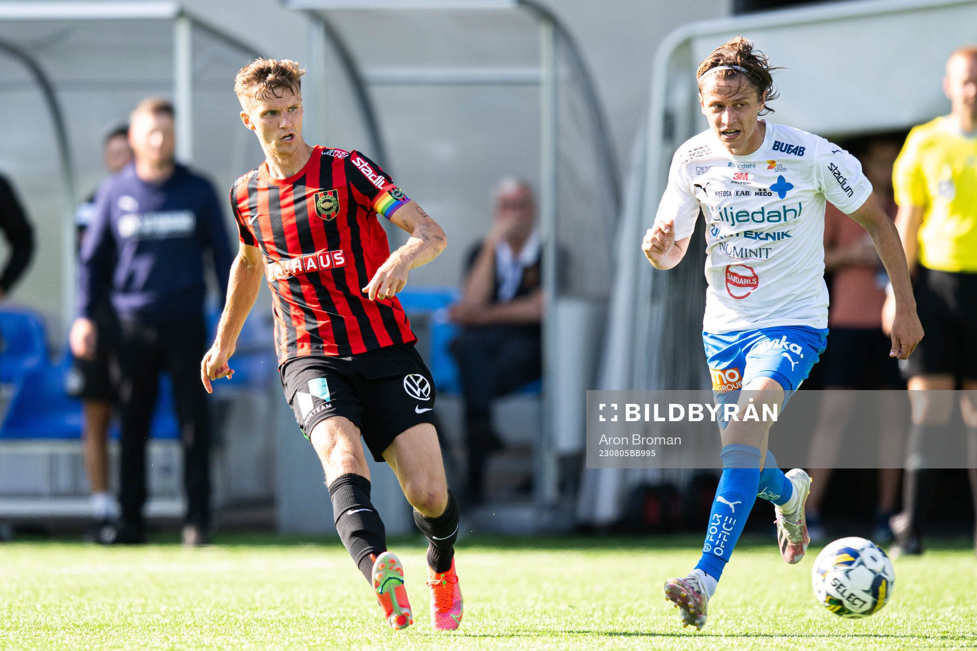 Brommapojkarnas Samuel Leach Holm och Värnamos Simon Thern