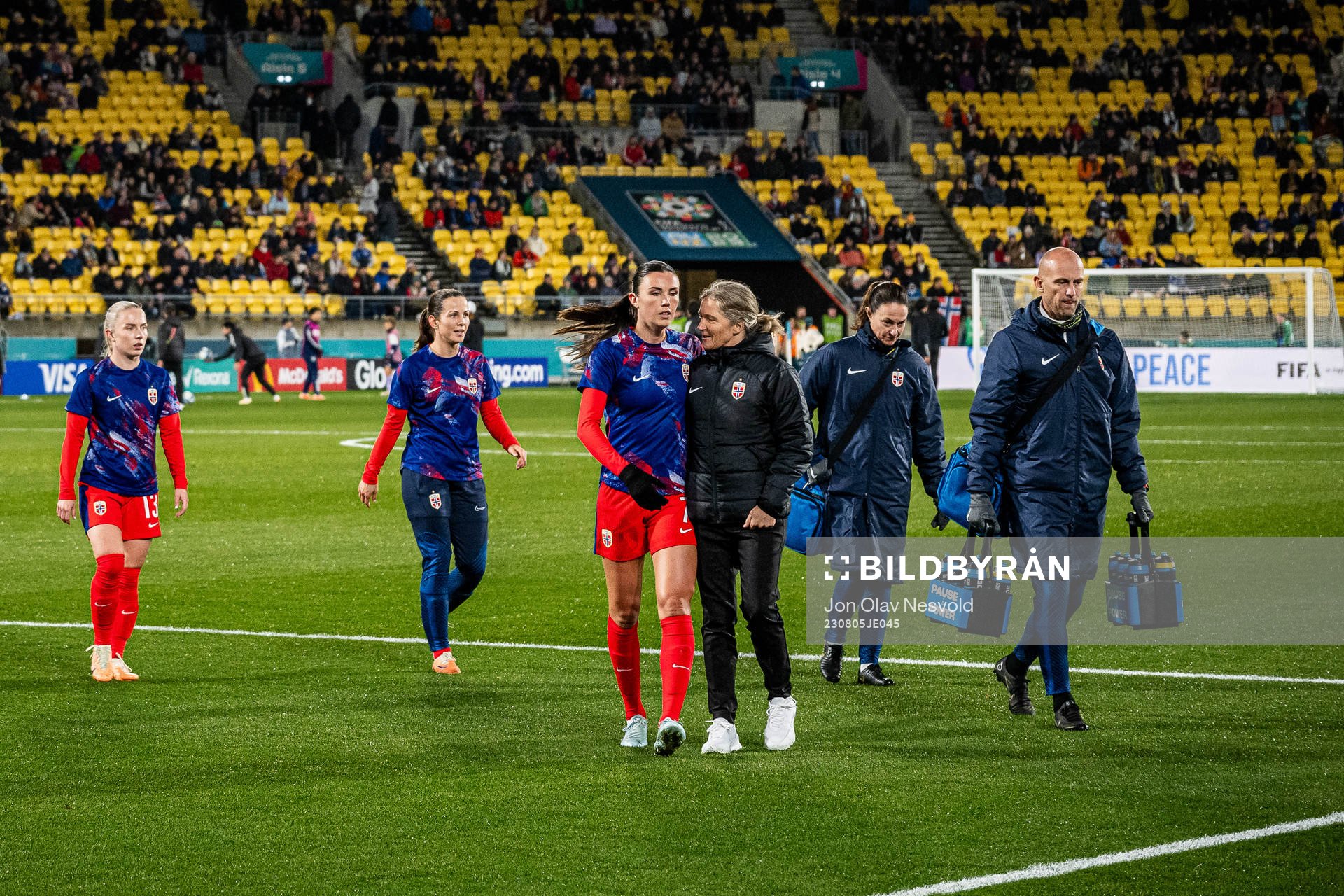 Ingrid Syrstad Engen and Head coach Hege Riise of Norway