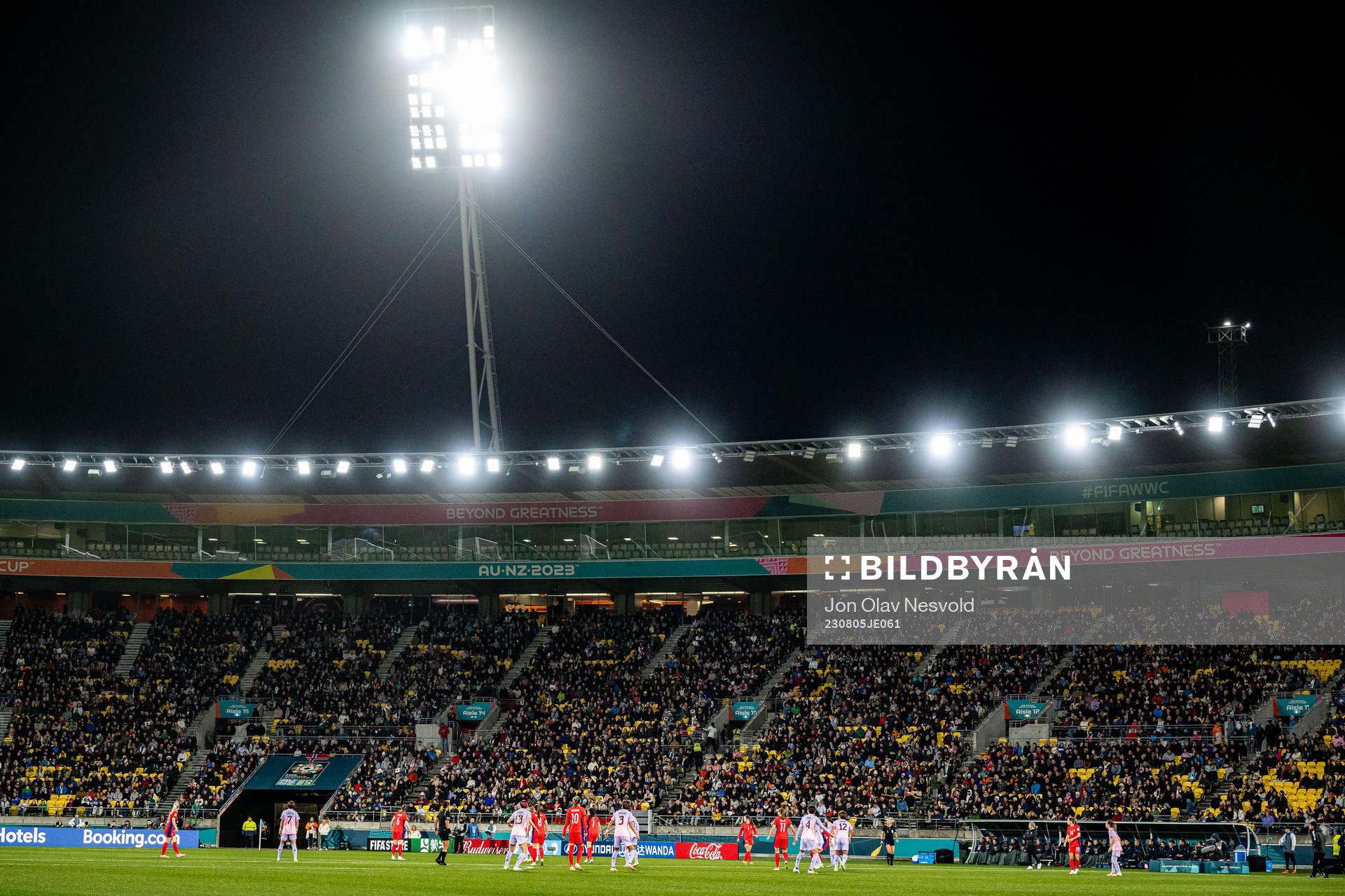 General interior view during the FIFA Women's World Cup round of 16 match between Japan and Norway on August 5, 2023 in Wellington.