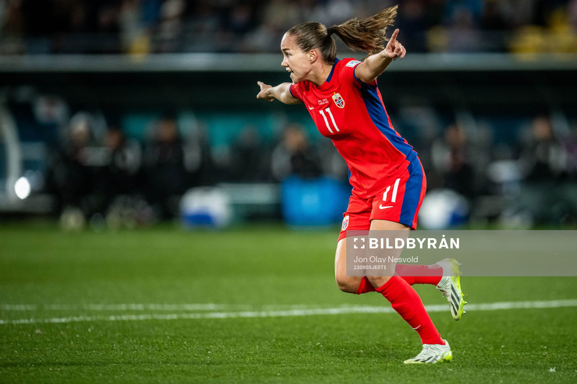 Guro Reiten of Norway celebrates