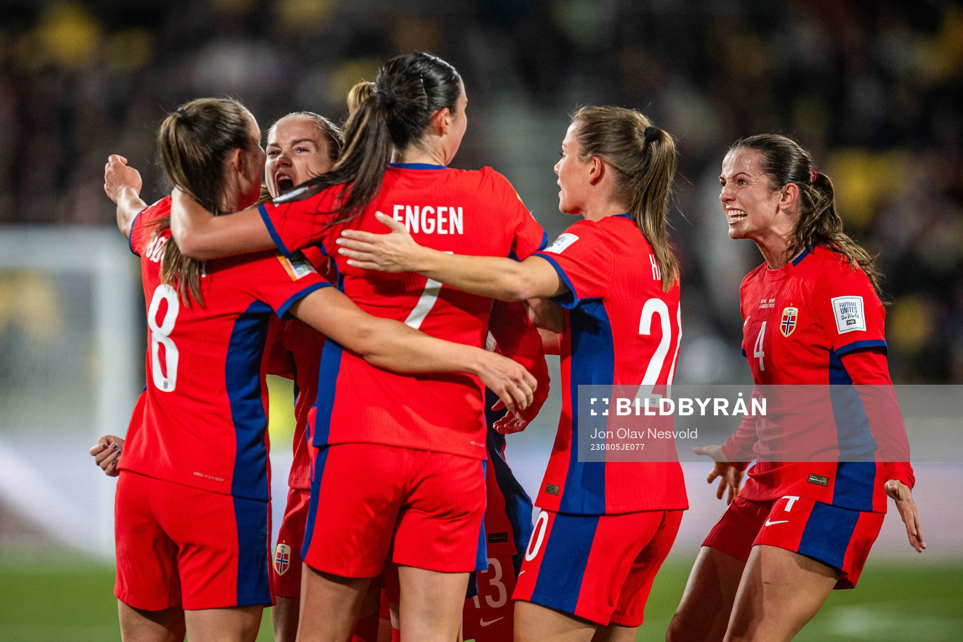Guro Reiten of Norway celebrate with Vilde Bøe Risa,