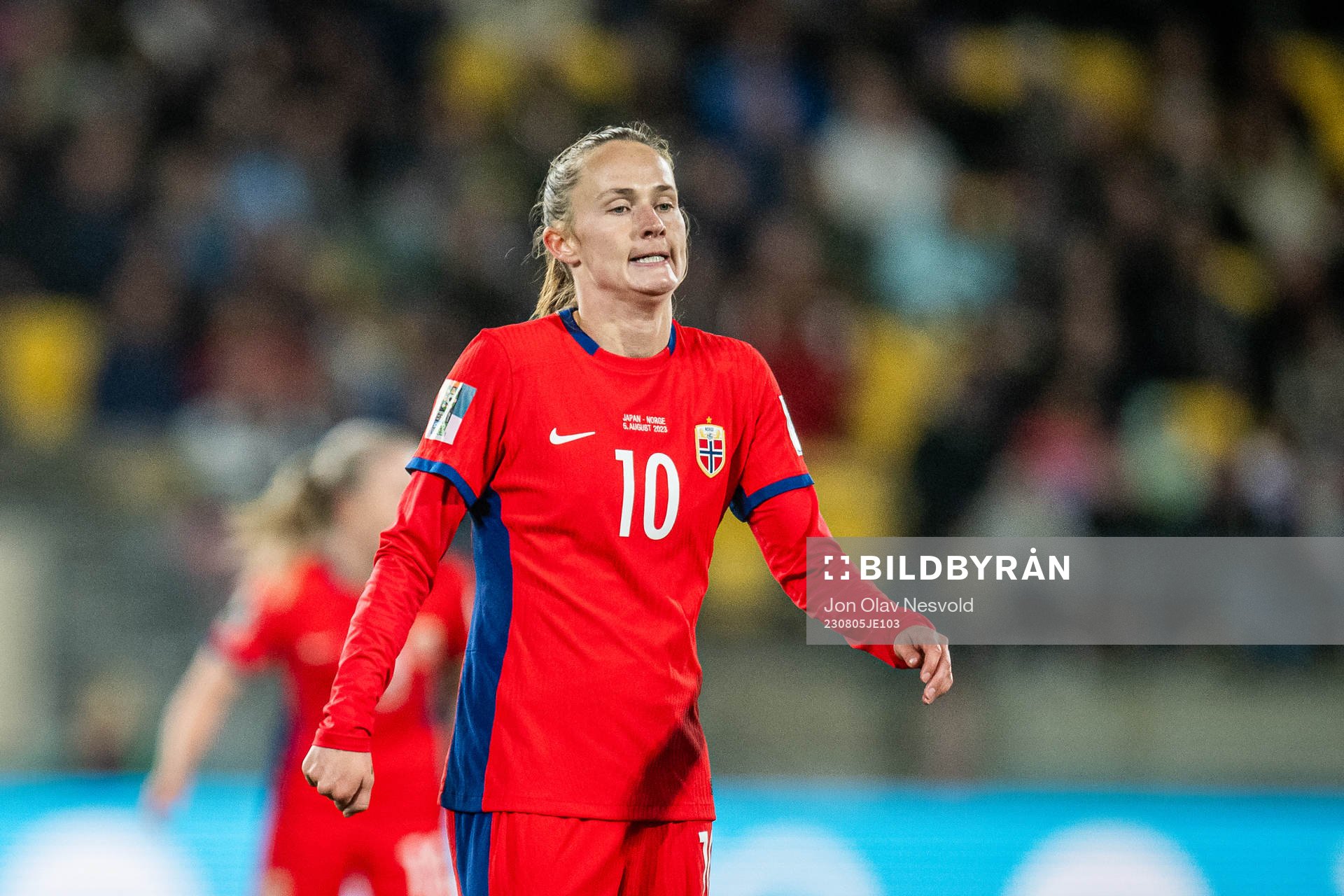 Caroline Graham Hansen of Norway reacts