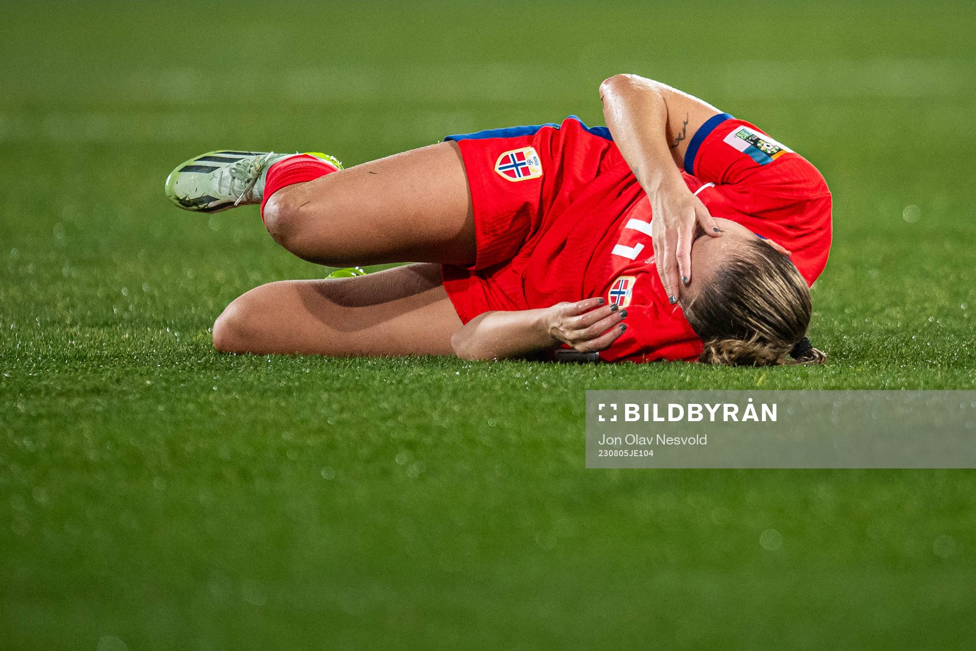 Guro Reiten of Norway in pain