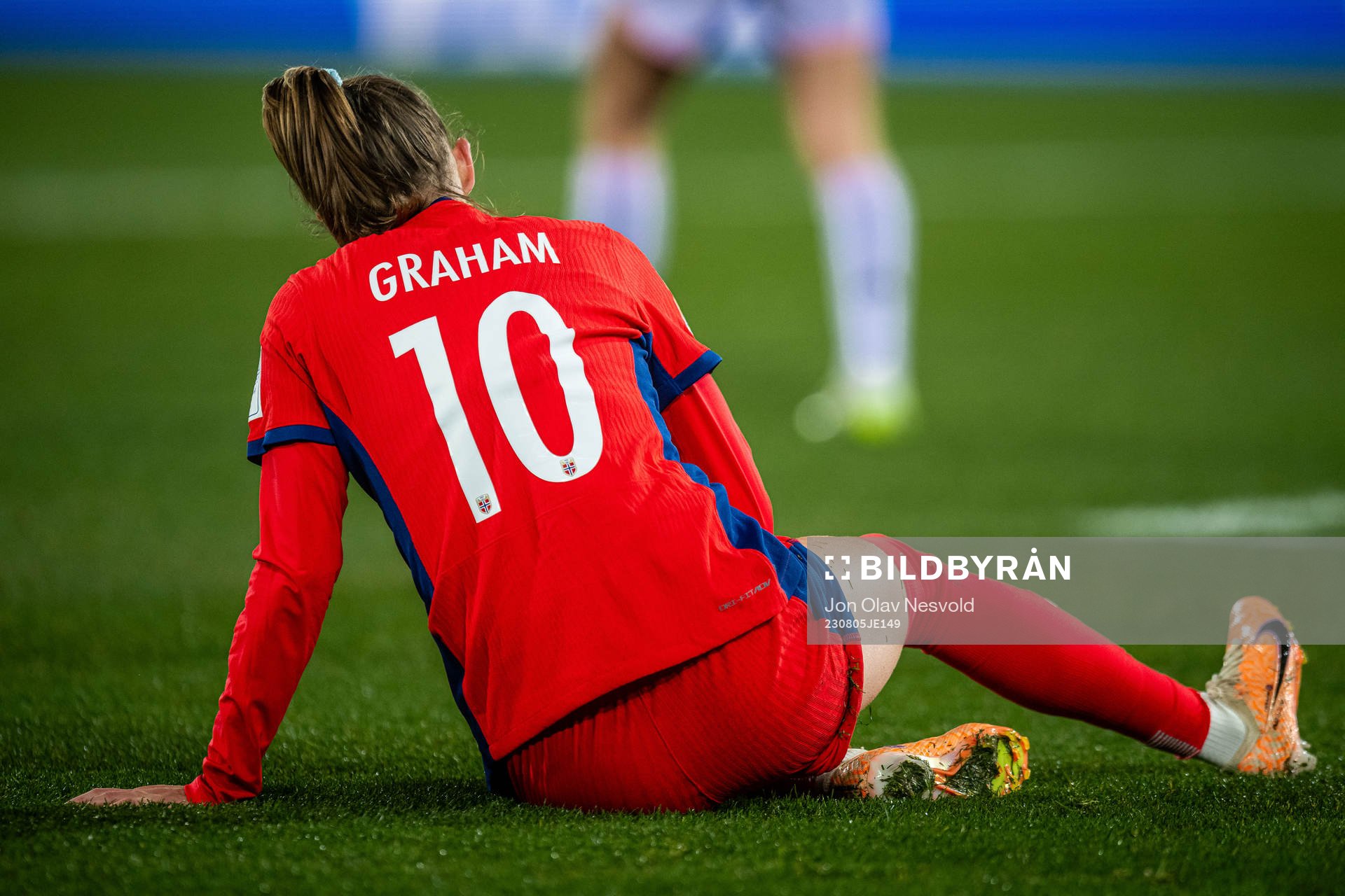 Caroline Graham Hansen of Norway looks dejected