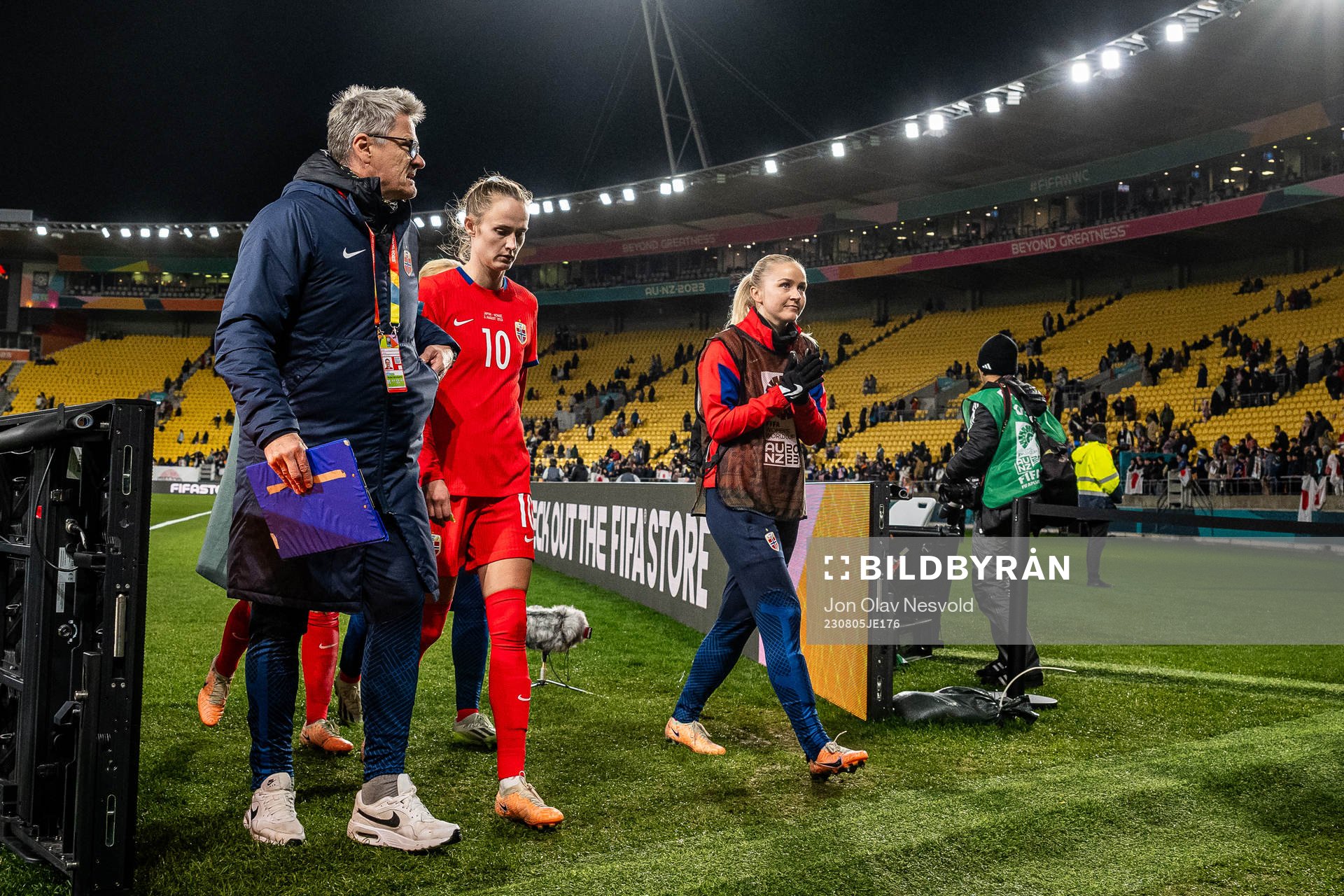 Caroline Graham Hansen of Norway leaves the pitch