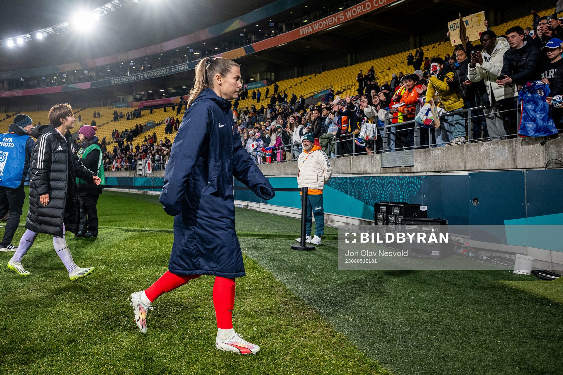 Emilie Bosshard Haavi of Norway leaves the pitch