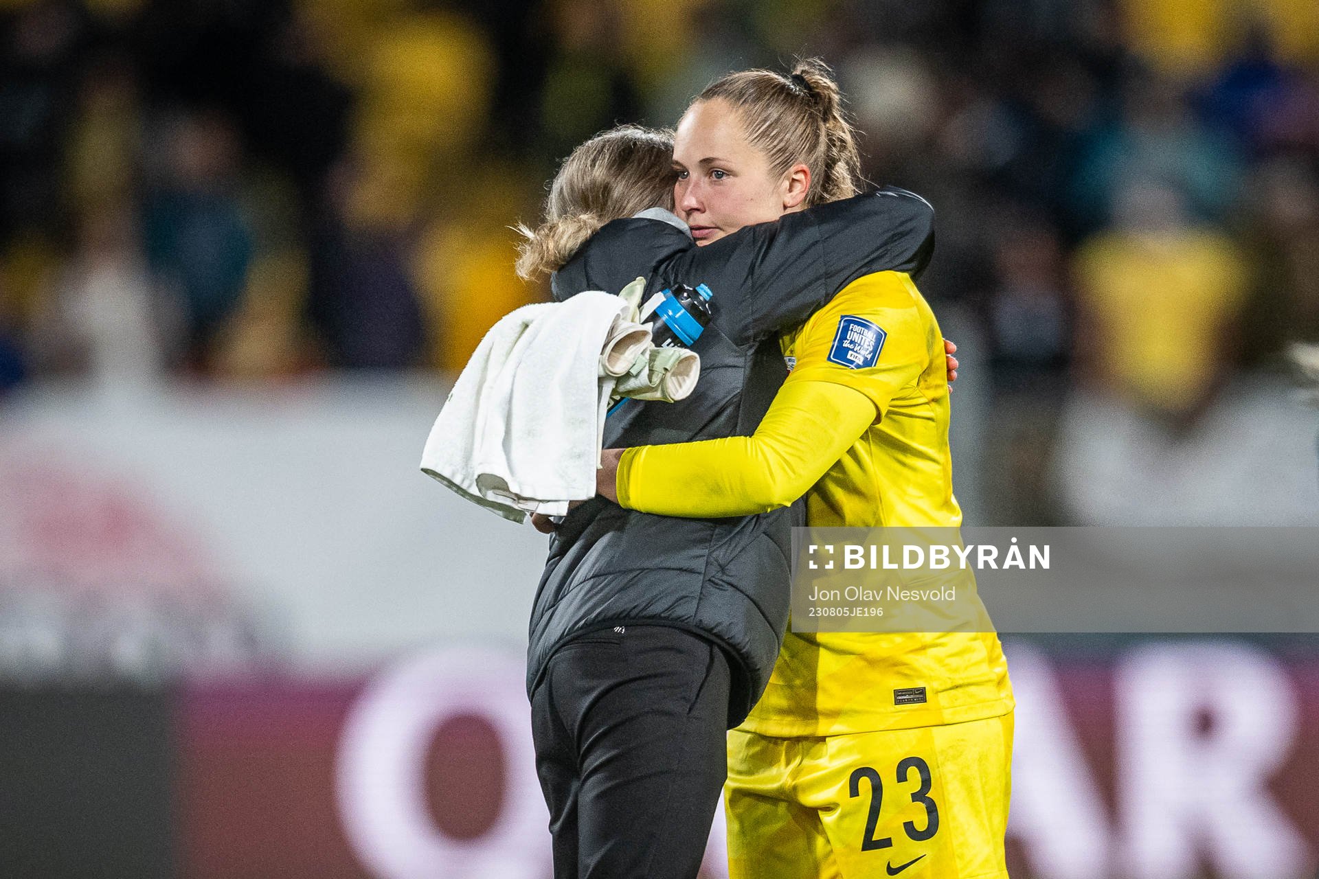 Goalkeeper Aurora Mikalsen of Norway looks dejected