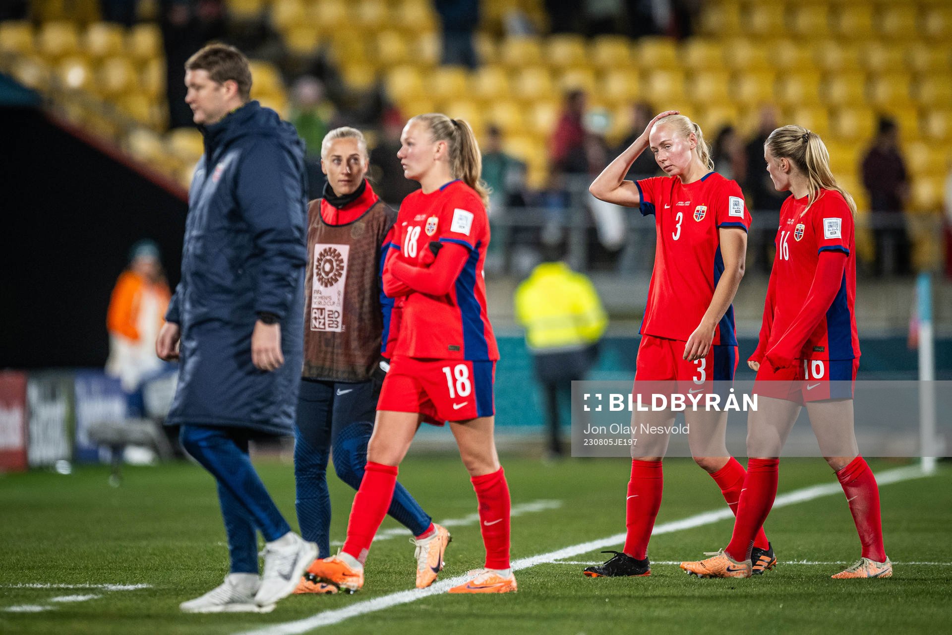 Frida Maanum, Sara Hørte and Mathilde Harviken of Norway