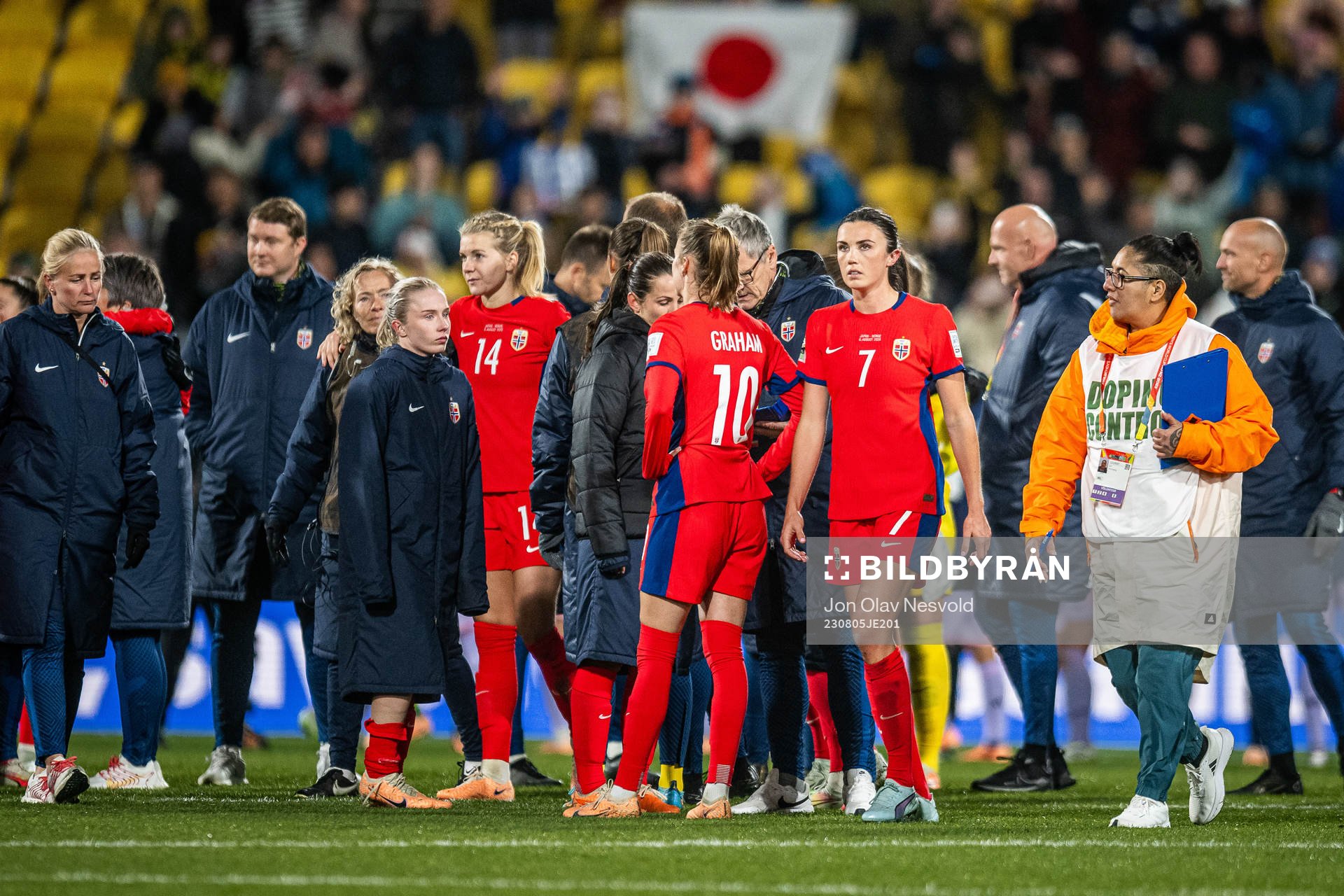 Ingrid Syrstad Engen of Norway looks dejected