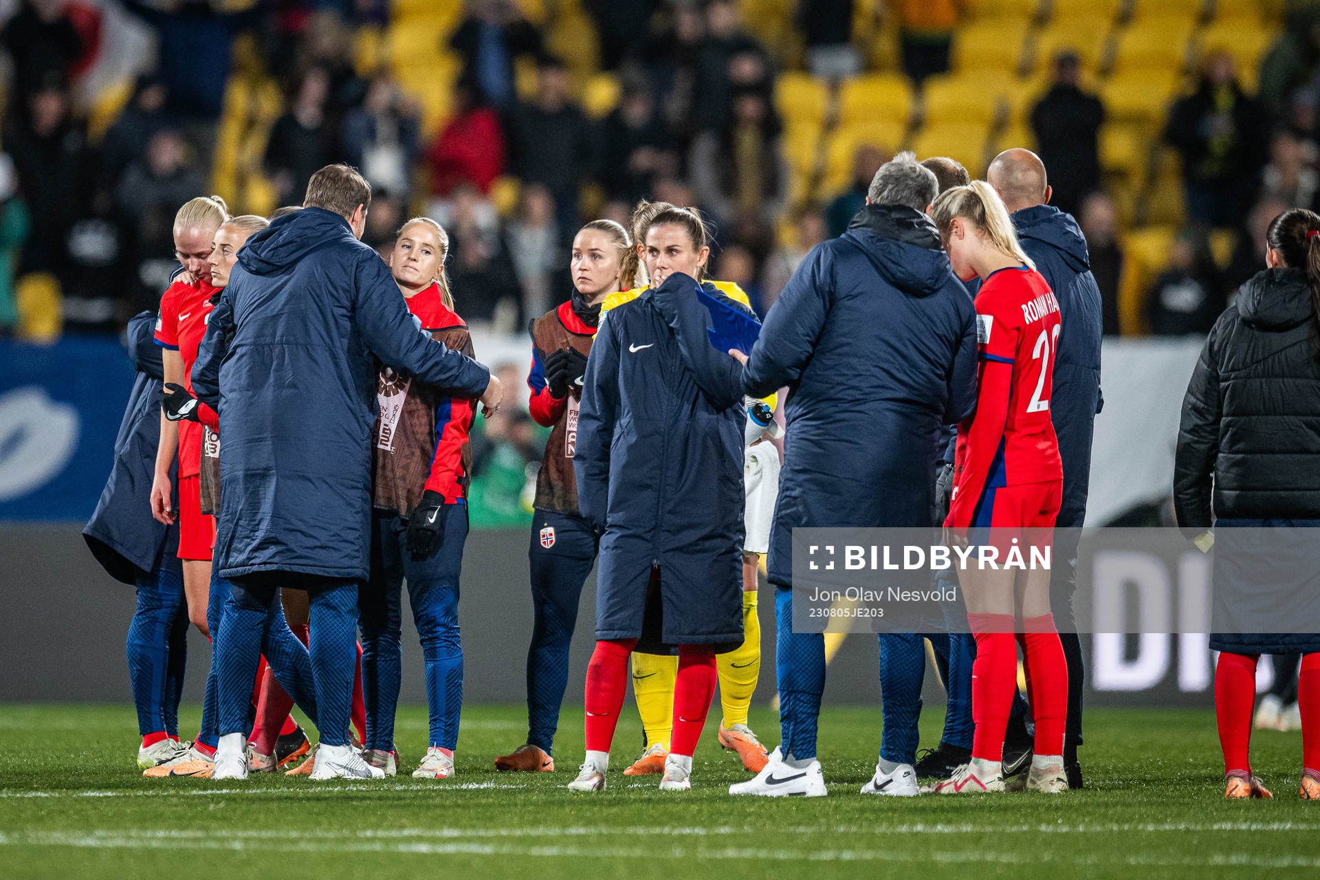 Players of Norway look dejected