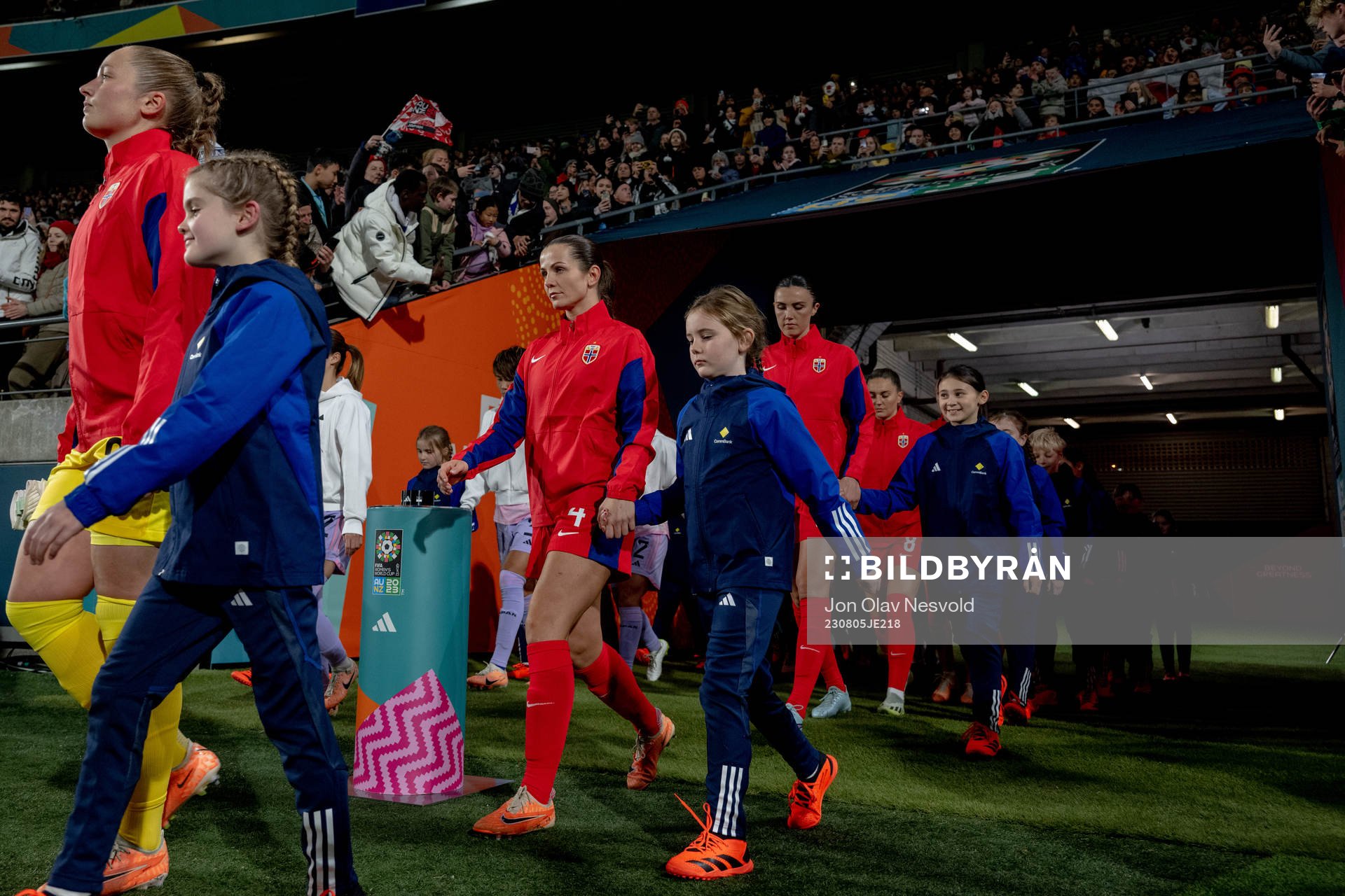 Tuva Hansen of Norway enters the pitch
